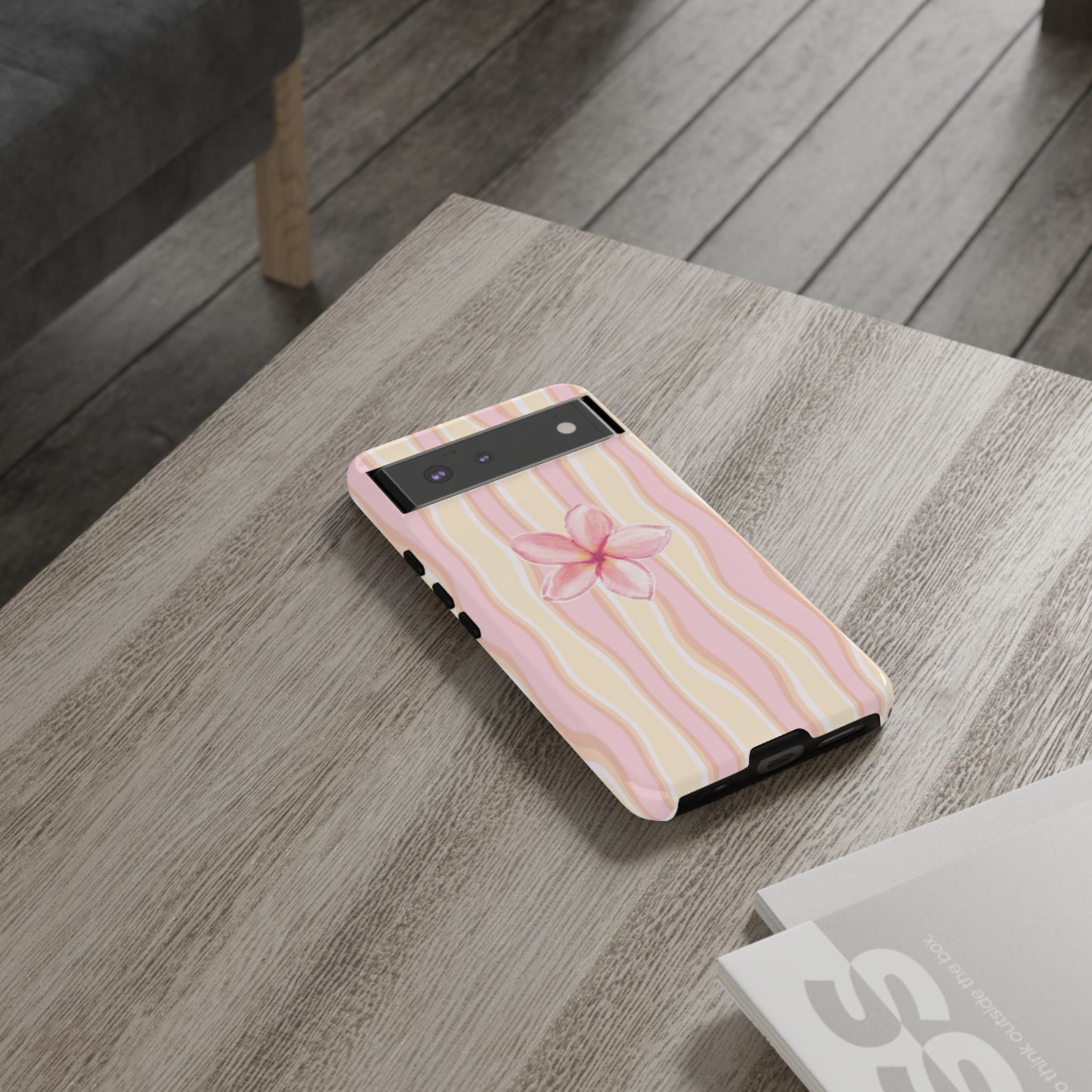 Pink Plumeria Phone Case - Tropical Floral Tough Phone Case