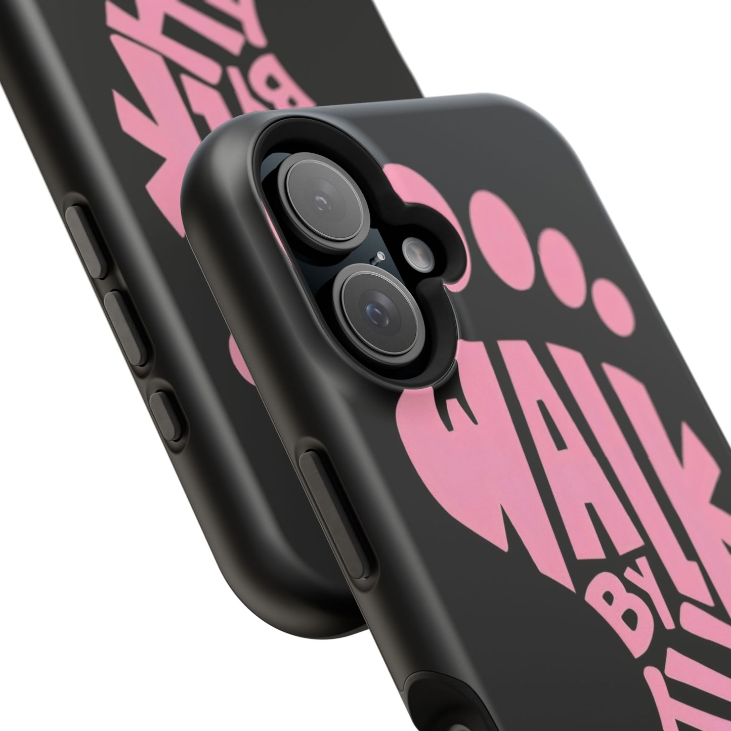 Phone Case — "Walk By Faith" Pink Footprint Magnetic Impact-Resistant Case
