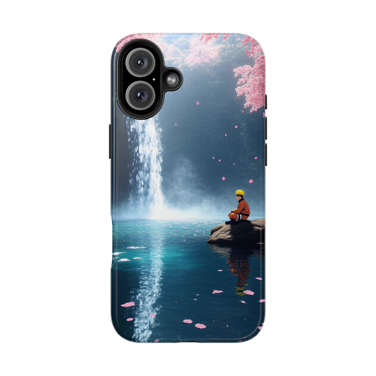 Naruto Scenic Tough Phone Case — Waterfall Meditation Anime Cover