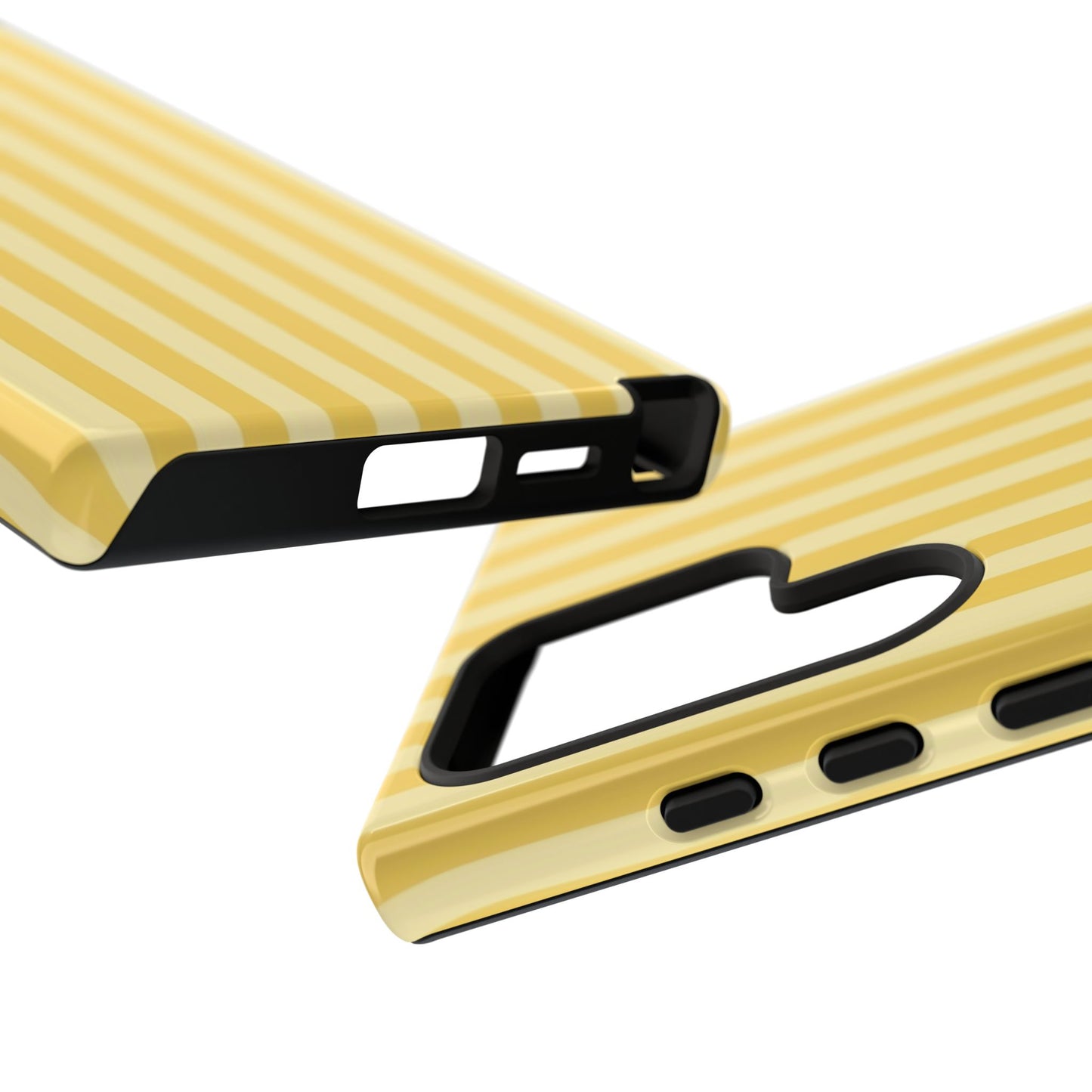 Yellow Stripe Tough Phone Case — Durable Protective iPhone Cover