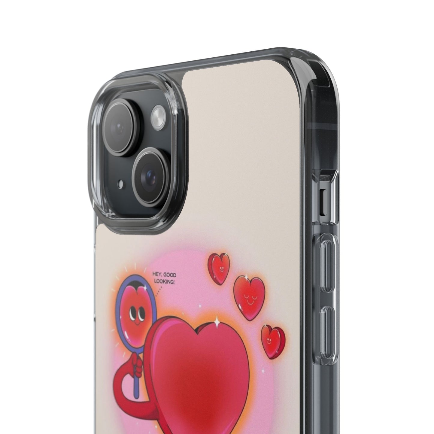 Clear Phone Case — "Be Kind to Yourself" Heart Design