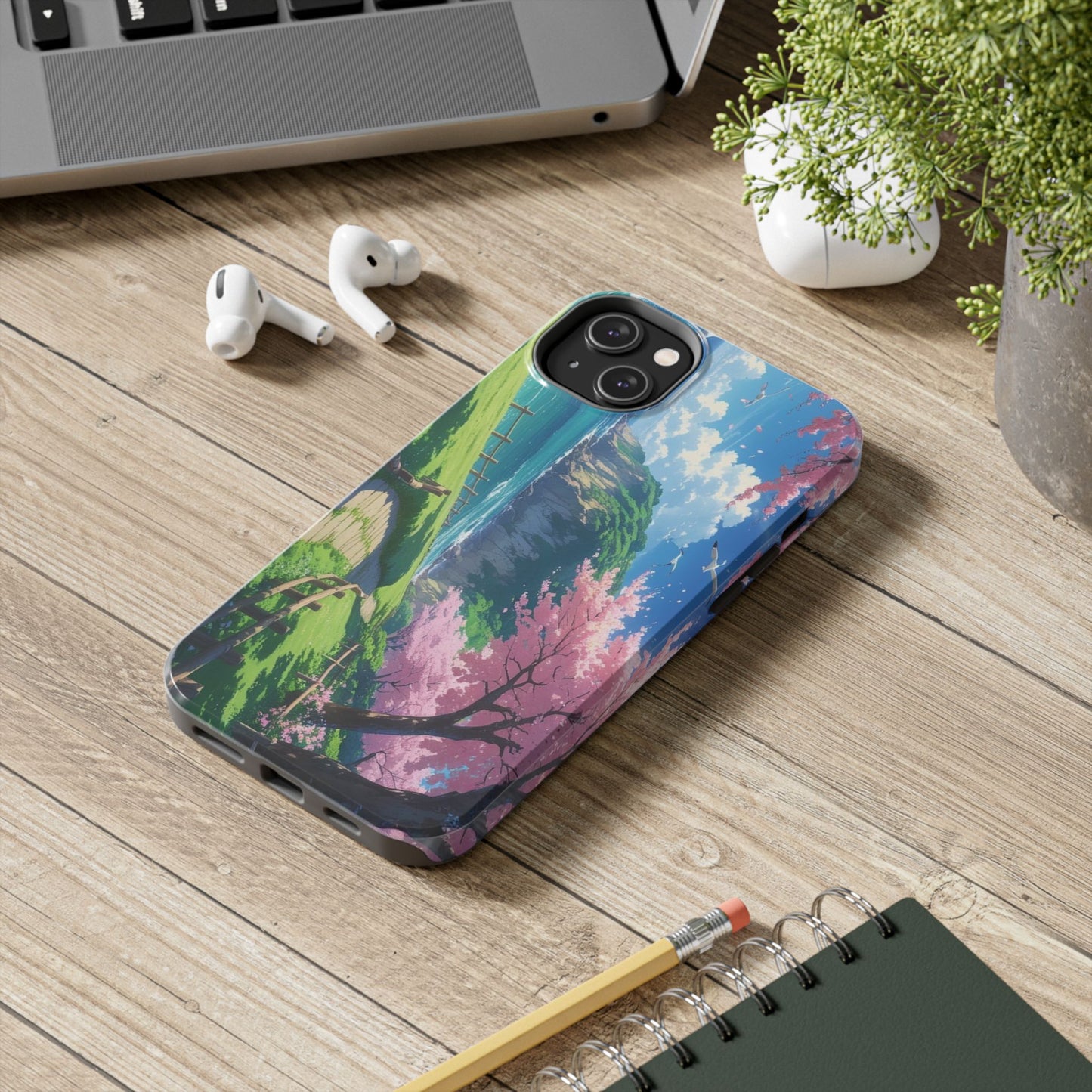 Tough Phone Case — Scenic Cherry Blossom Landscape Phone Cover