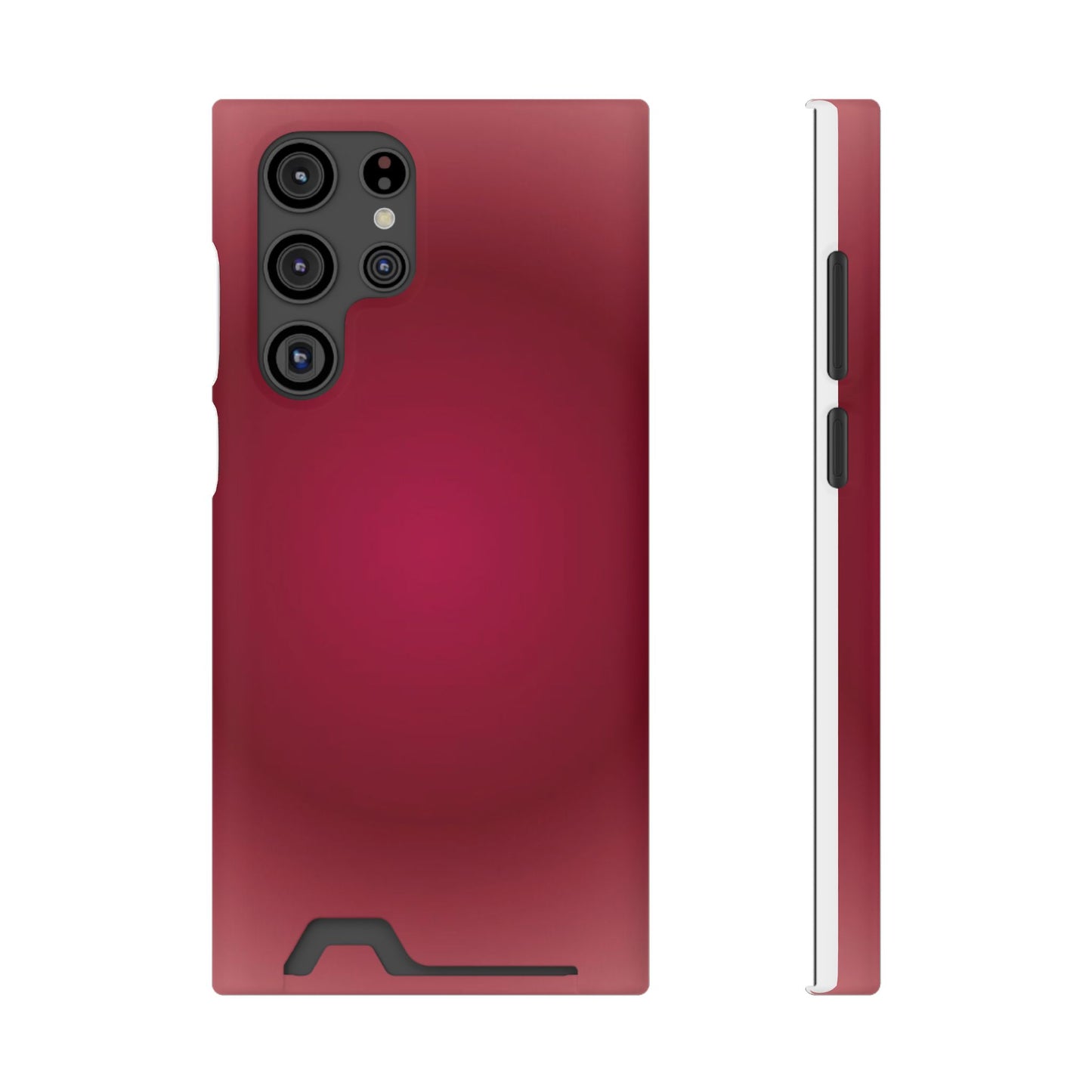 Slim Card-Holder Phone Case — Magnetic Red Wallet Cover
