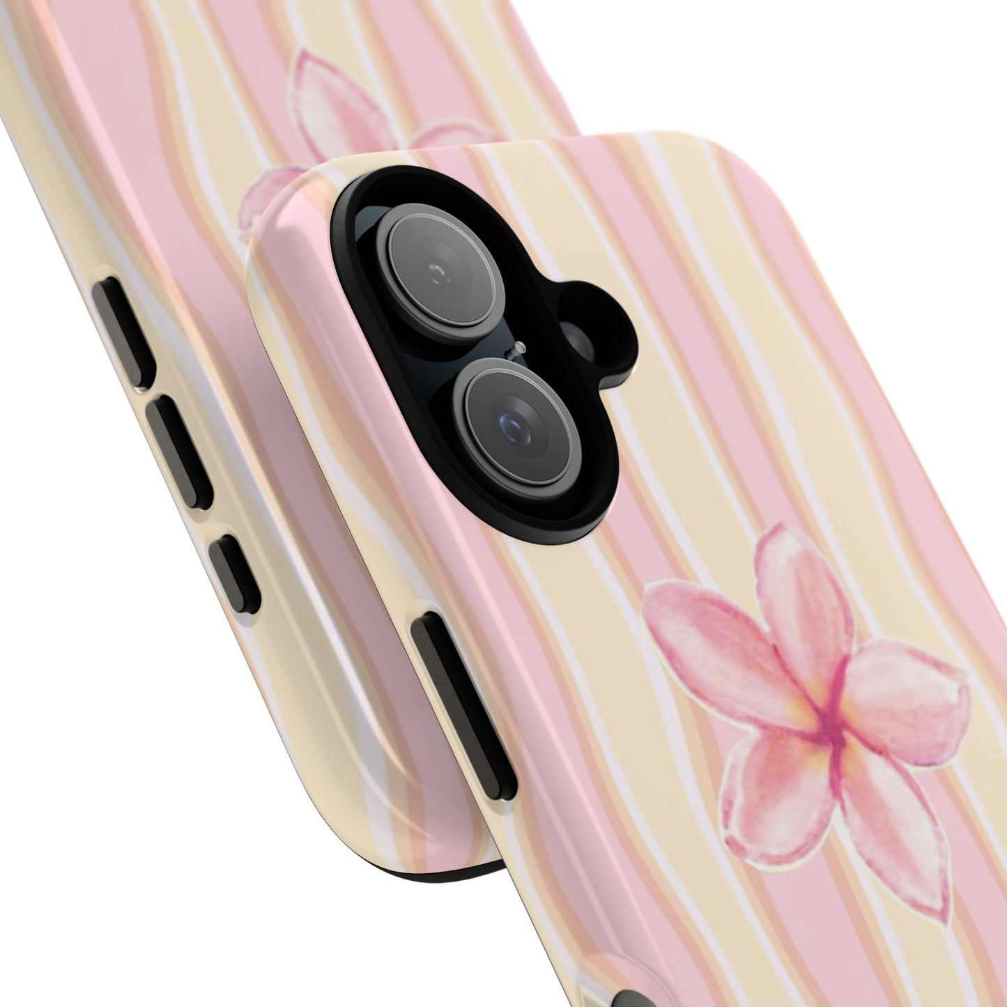 Pink Plumeria Phone Case - Tropical Floral Tough Phone Case