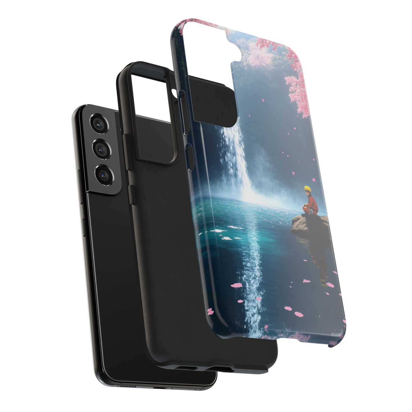Naruto Scenic Tough Phone Case — Waterfall Meditation Anime Cover