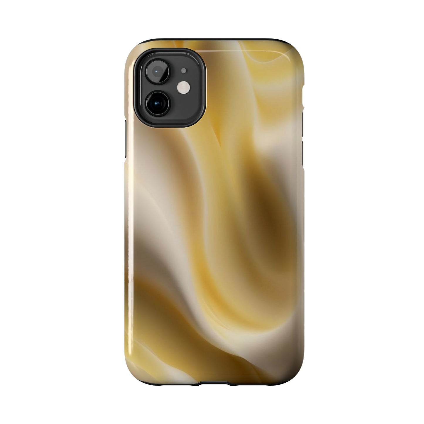 Gold Marble Tough Phone Case — Protective iPhone Case with Elegant Swirl Design