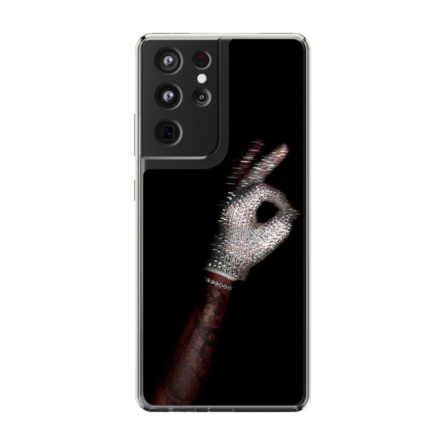 Diamond Glove OK Hand Clear Phone Case