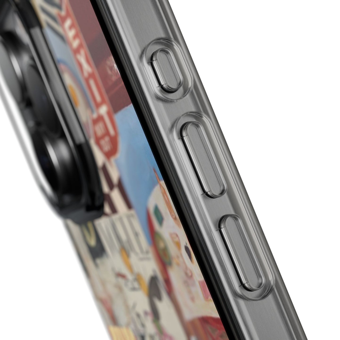 Collage Vintage Aesthetic Clear Impact-Resistant Phone Case