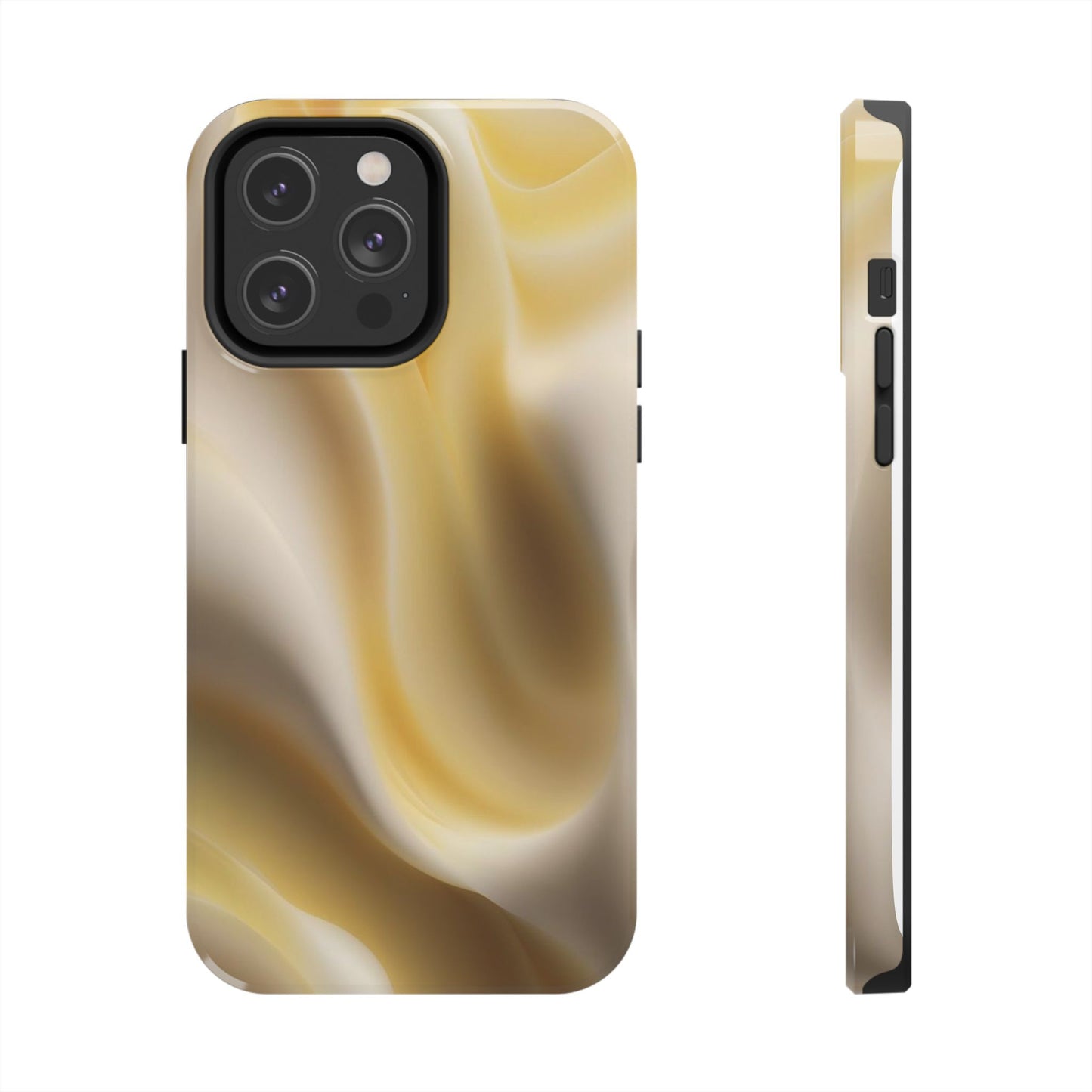 Gold Marble Tough Phone Case — Protective iPhone Case with Elegant Swirl Design