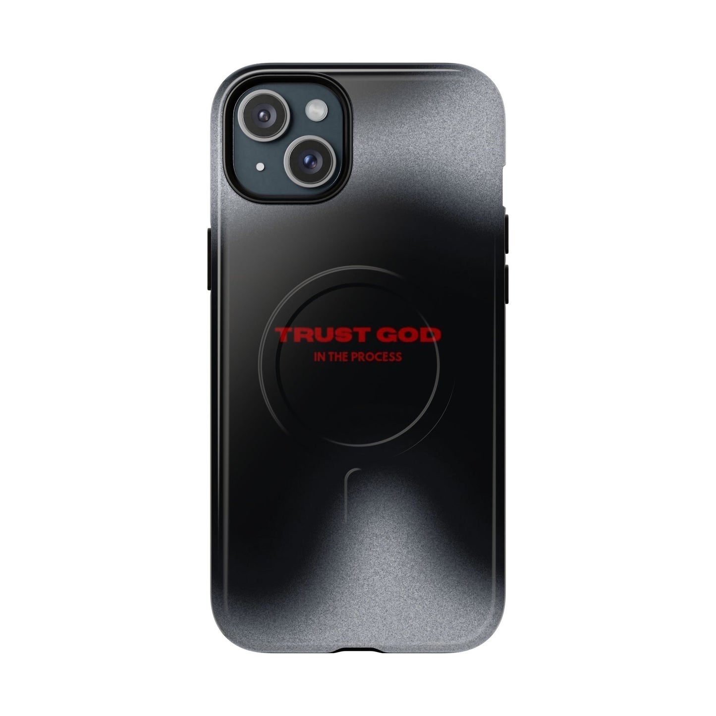 MagSafe Phone Case — "Trust God in the Process" Black Magnetic Tough Case