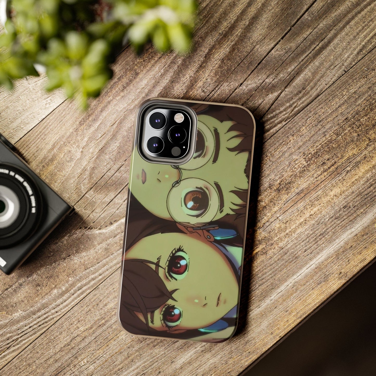 Anime Duo Tough Phone Case — Cute Chibi Sisters Protective Cover