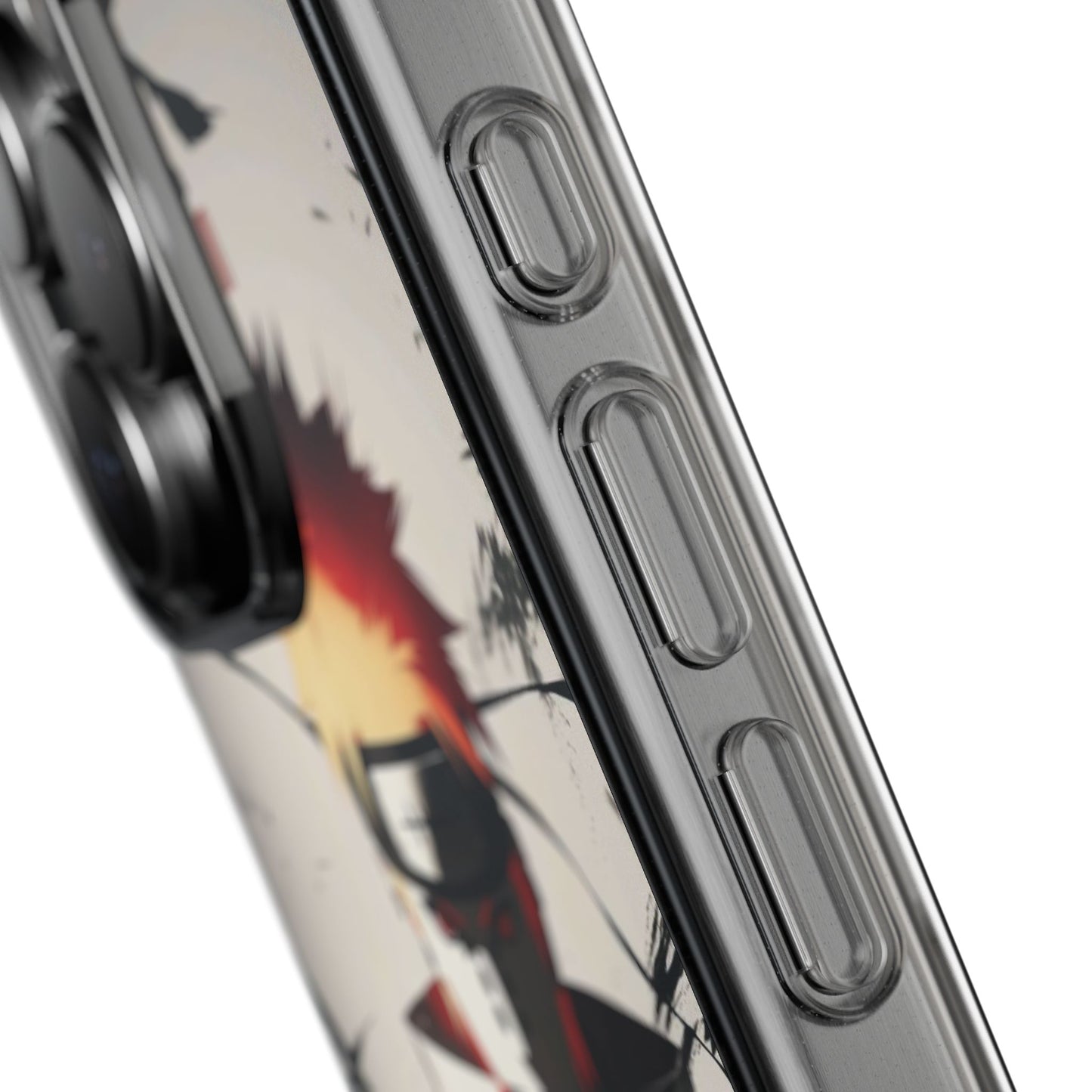 Clear Impact-Resistant Phone Case — Anime Akatsuki Shadow Design