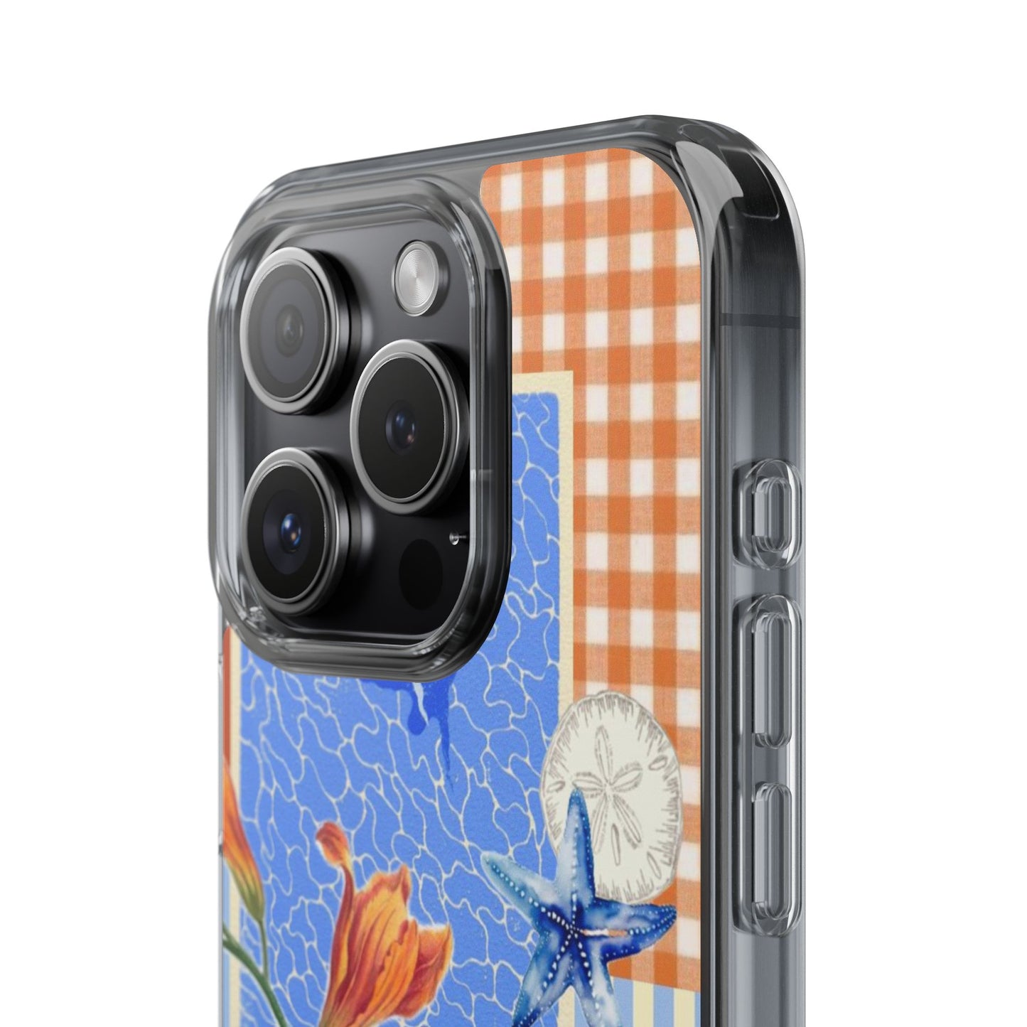 Floral Patchwork Clear Impact-Resistant Phone Case