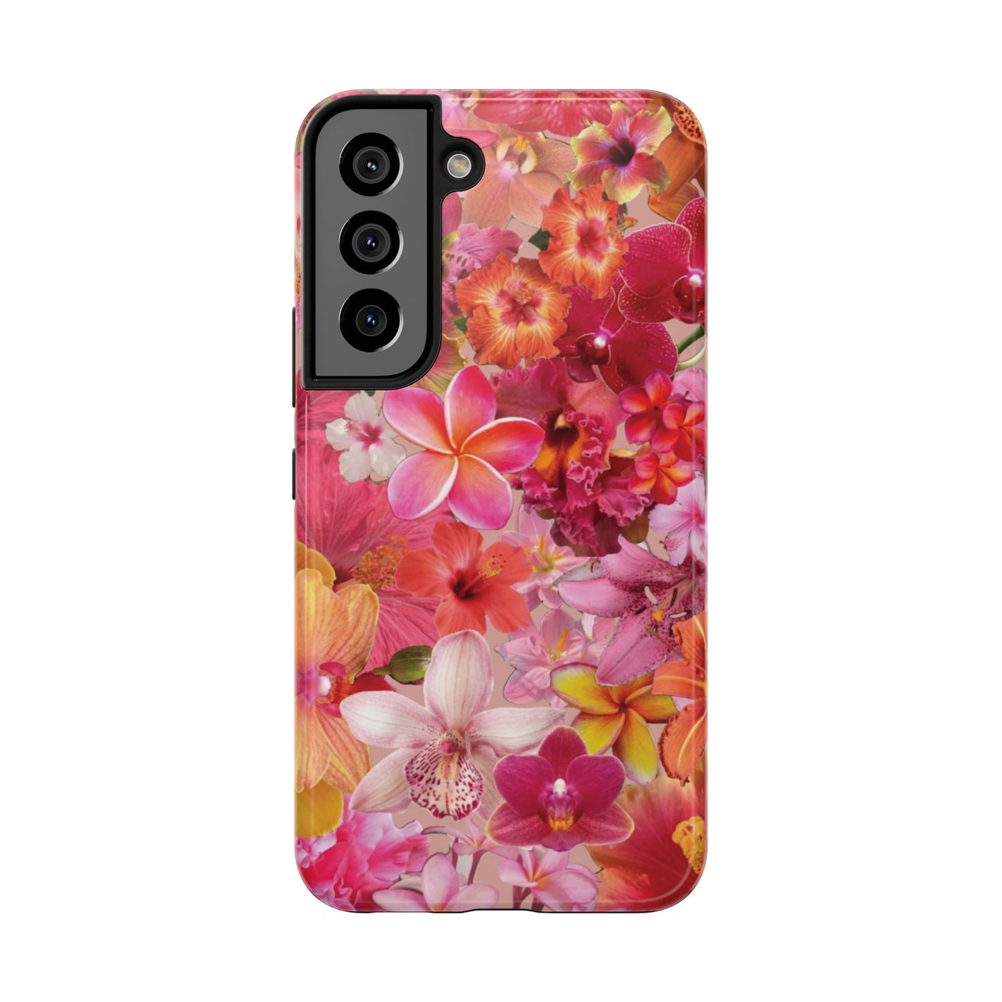 Tough Phone Case — Pink Tropical Floral Orchids Phone Cover