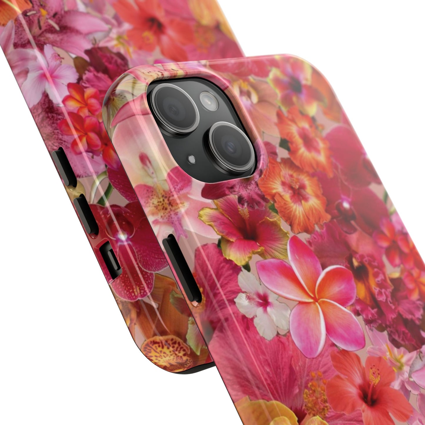 Tough Phone Case — Pink Tropical Floral Orchids Phone Cover