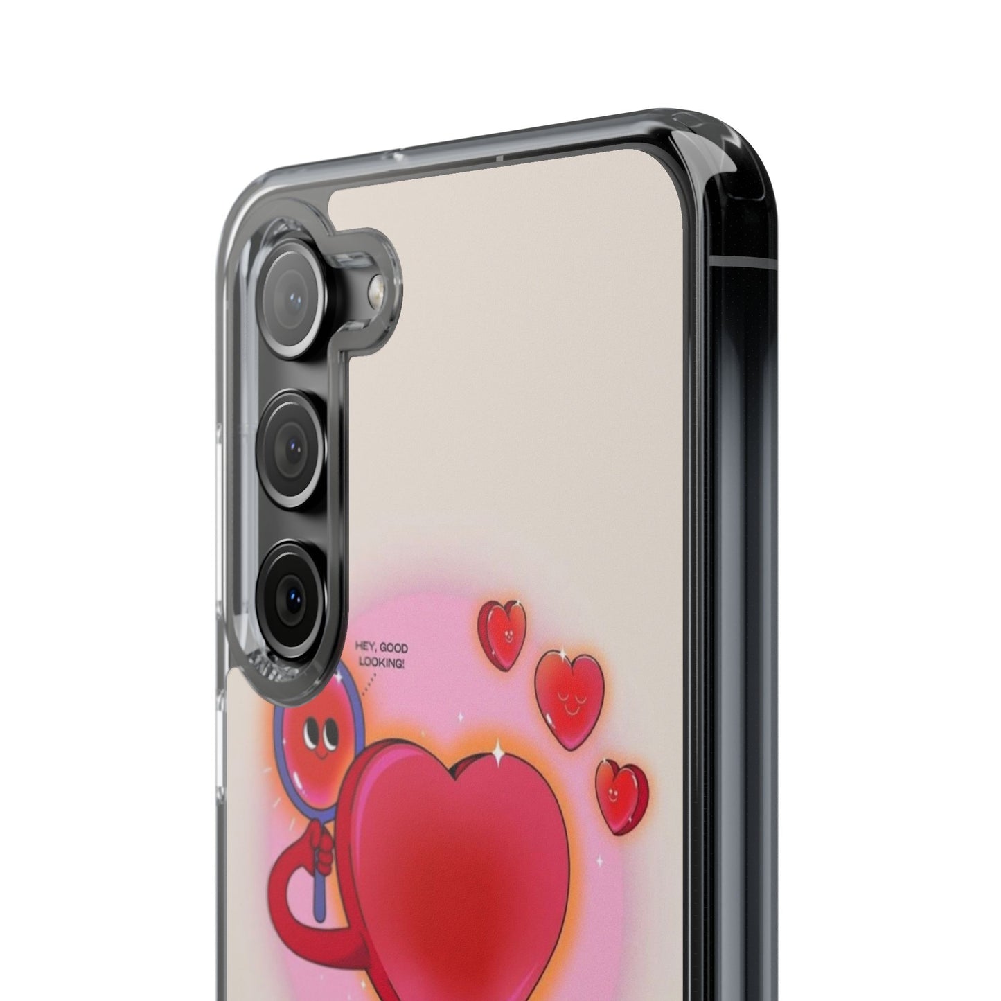 Clear Phone Case — "Be Kind to Yourself" Heart Design