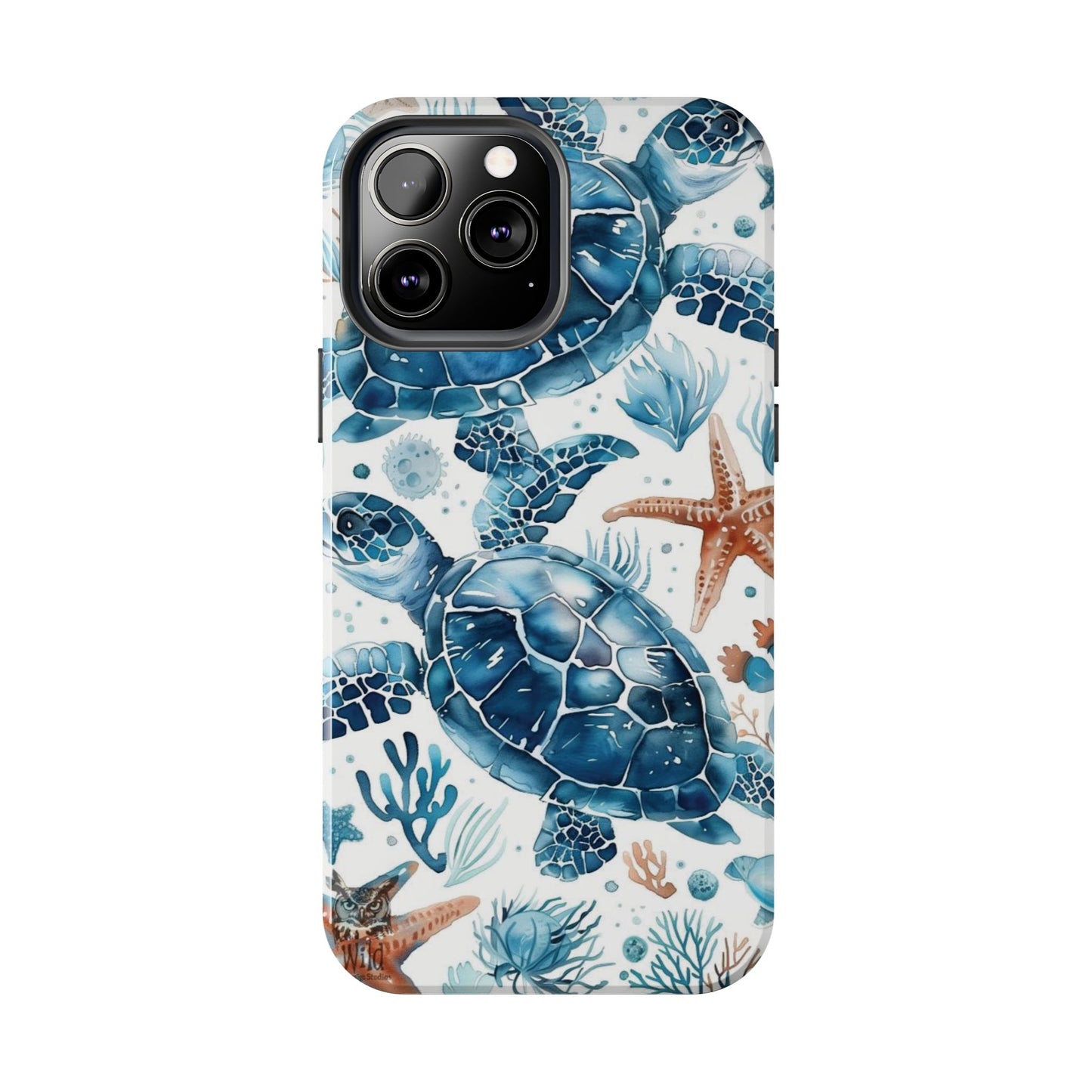 Sea Turtle Tough Phone Case — Blue Ocean Marine Life Protective Cover