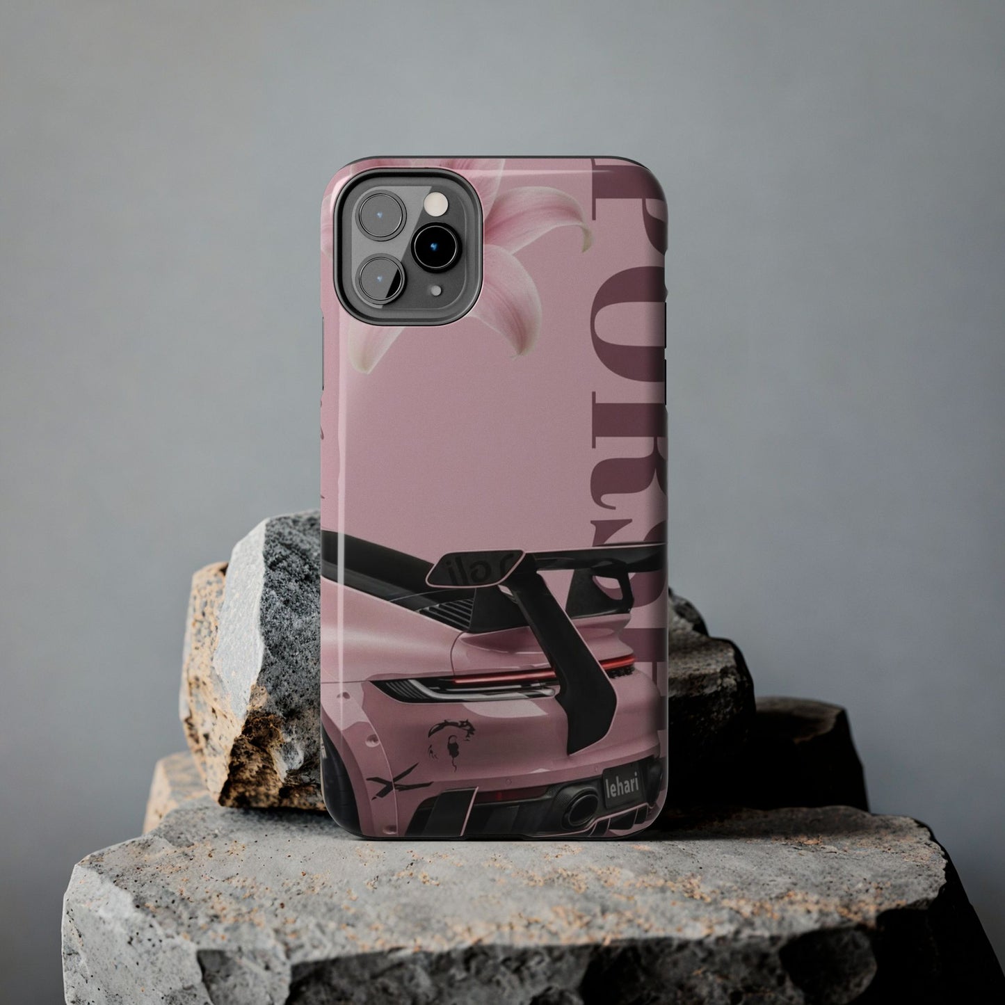 Pink Racing Car Tough Phone Case — 'Queen' Sportback Design