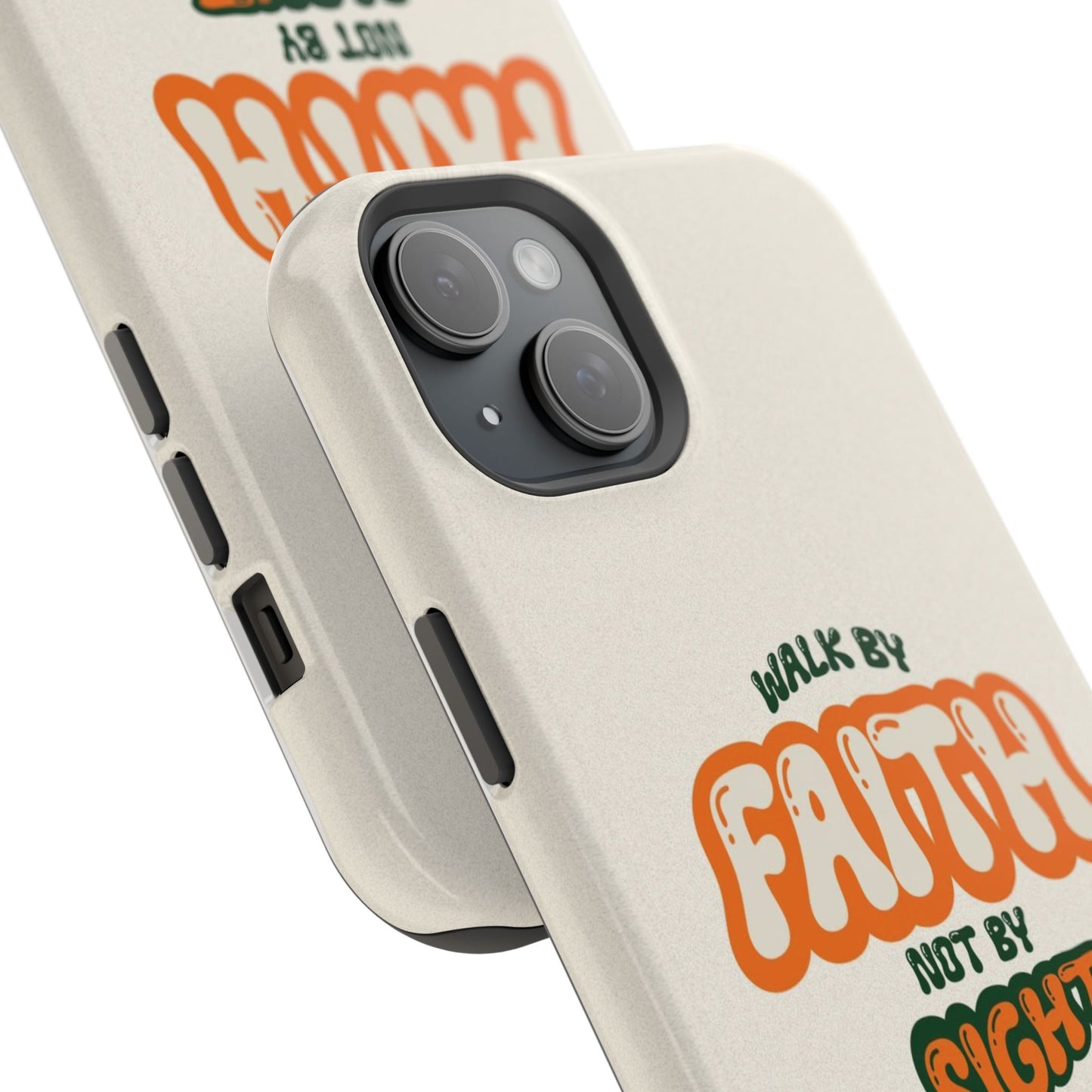 Magnetic Impact-Resistant Case — "Walk by Faith Not by Sight" Inspirational Phone Cover