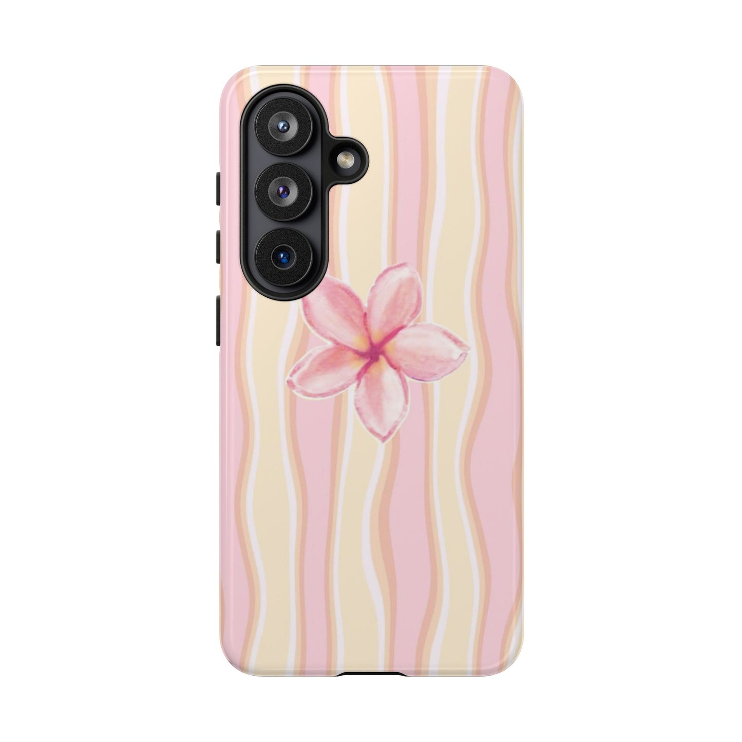 Pink Plumeria Phone Case - Tropical Floral Tough Phone Case