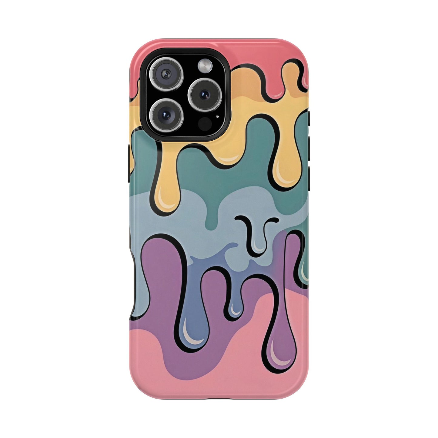 Colorful Drip Magnetic Phone Case — Impact-Resistant iPhone Cover
