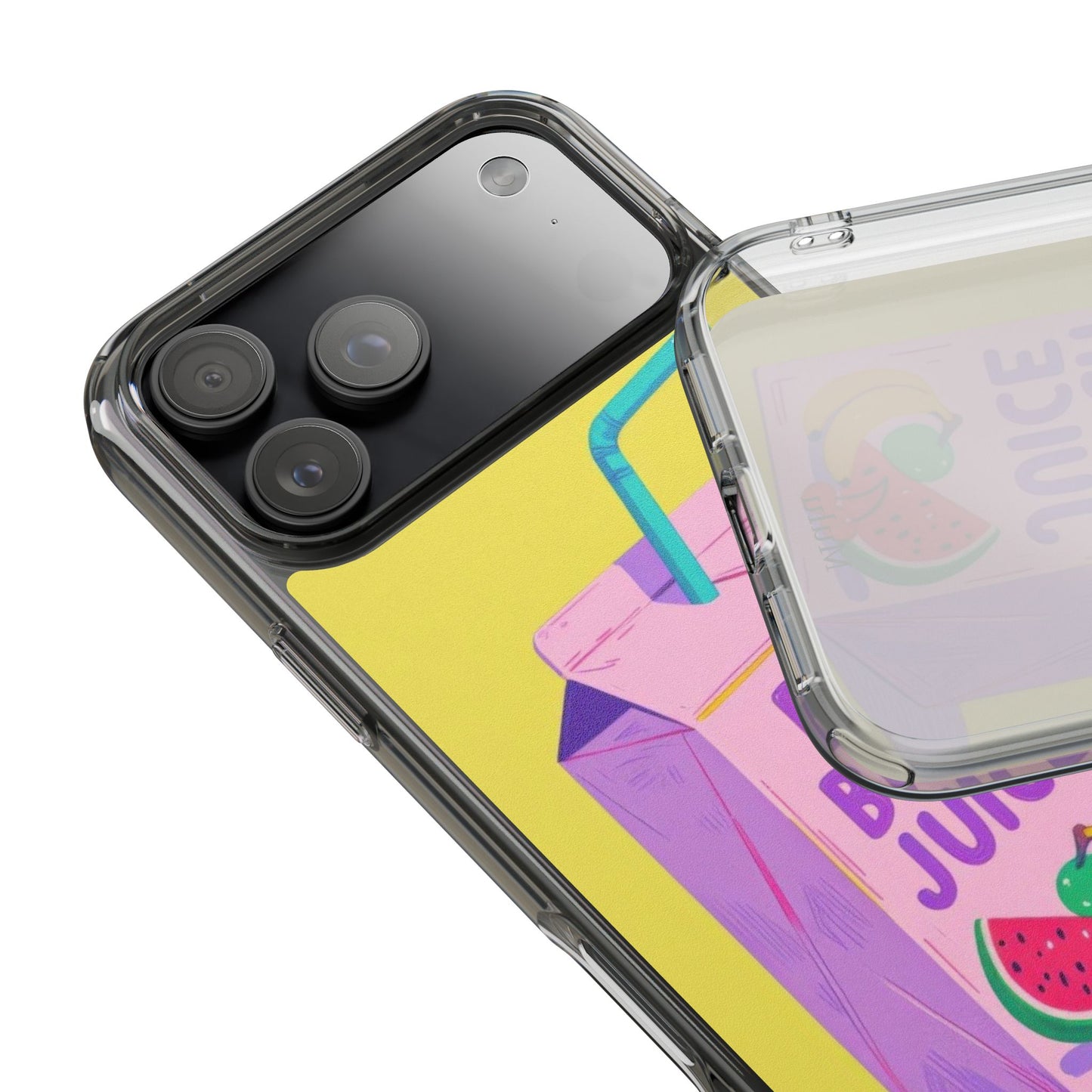 Clear Impact-Resistant Phone Case — "Bad Bitch Juice" Cartoon Juice Box Design