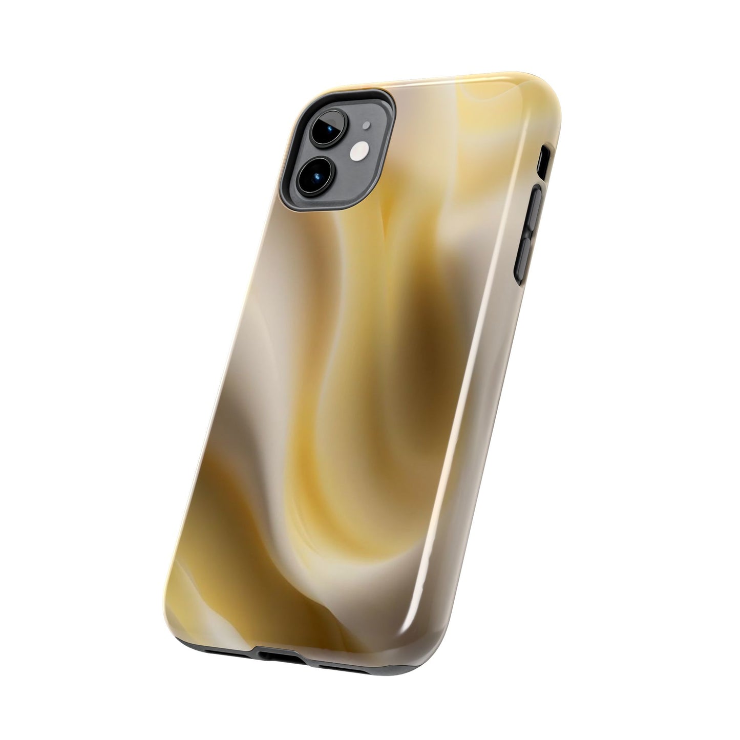 Gold Marble Tough Phone Case — Protective iPhone Case with Elegant Swirl Design