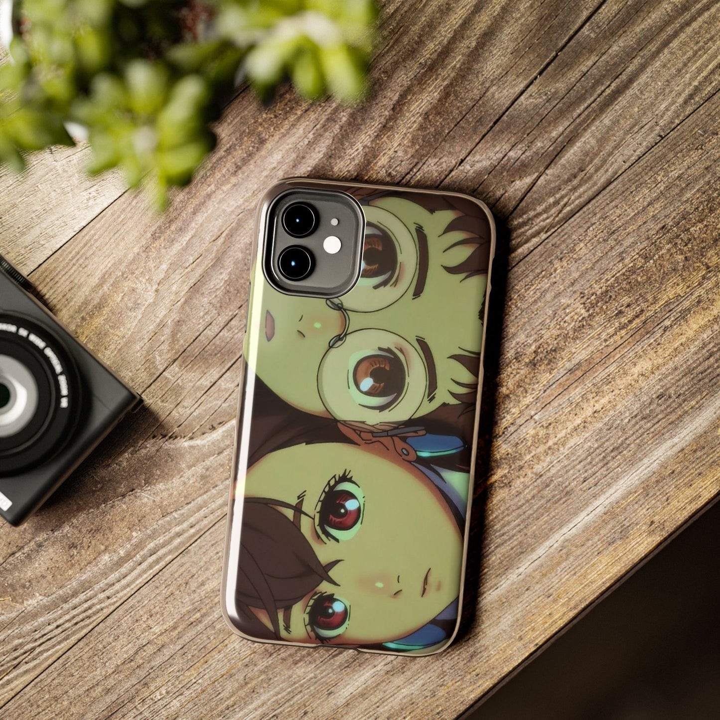 Anime Duo Tough Phone Case — Cute Chibi Sisters Protective Cover