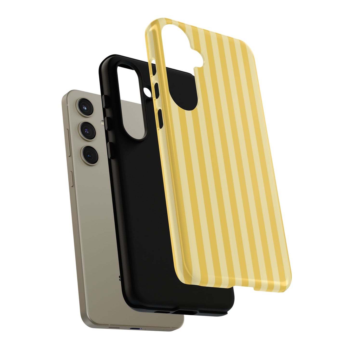 Yellow Stripe Tough Phone Case — Durable Protective iPhone Cover