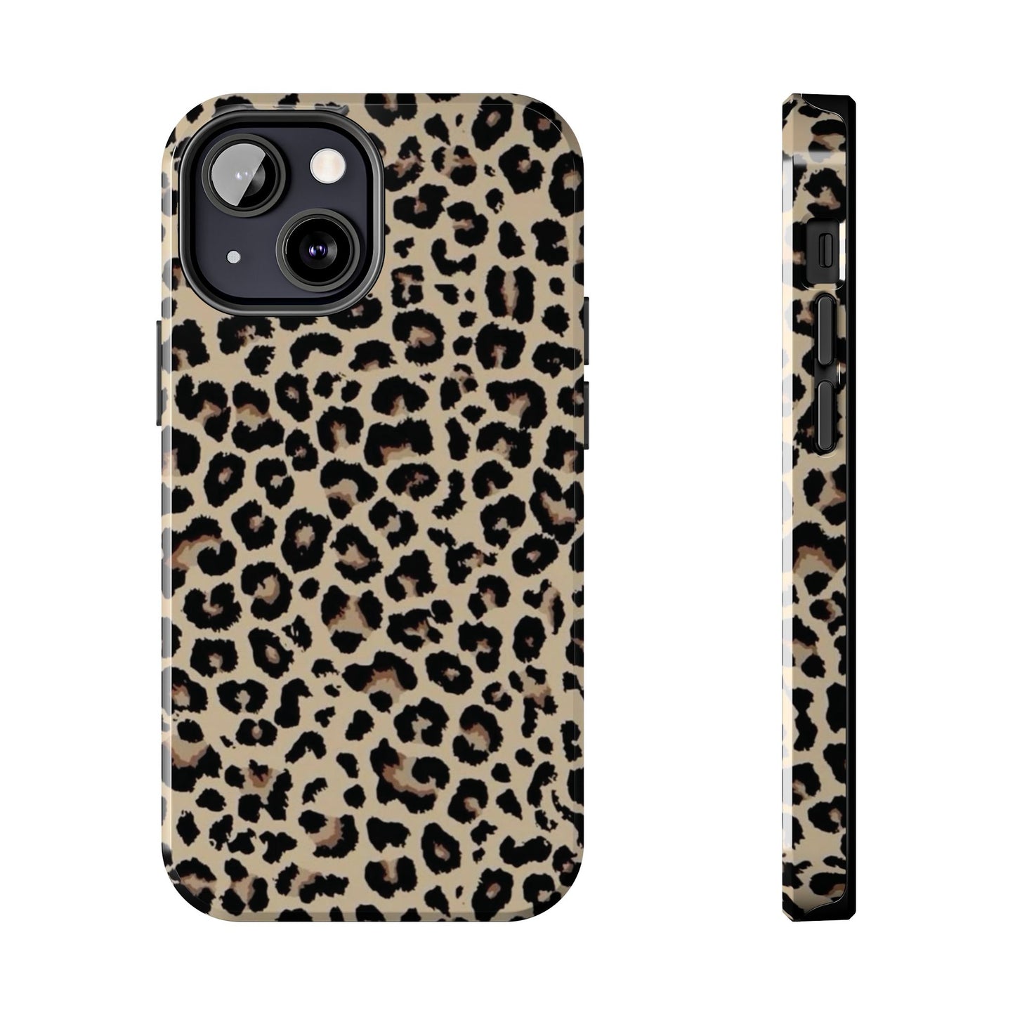 Leopard Print Tough Phone Case — Durable Protective iPhone Cover