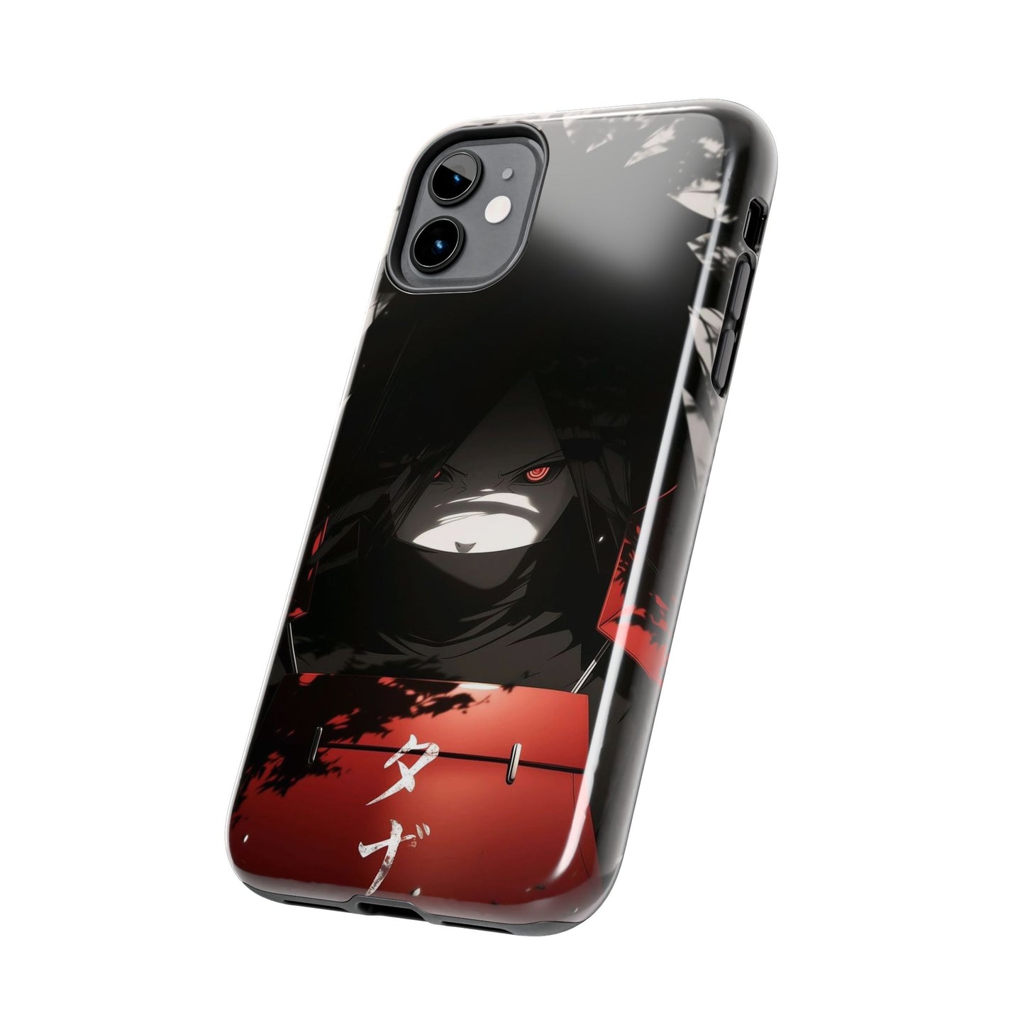 Anime Dark Ninja Phone Case — Red Eye Silhouette Tough Phone Case