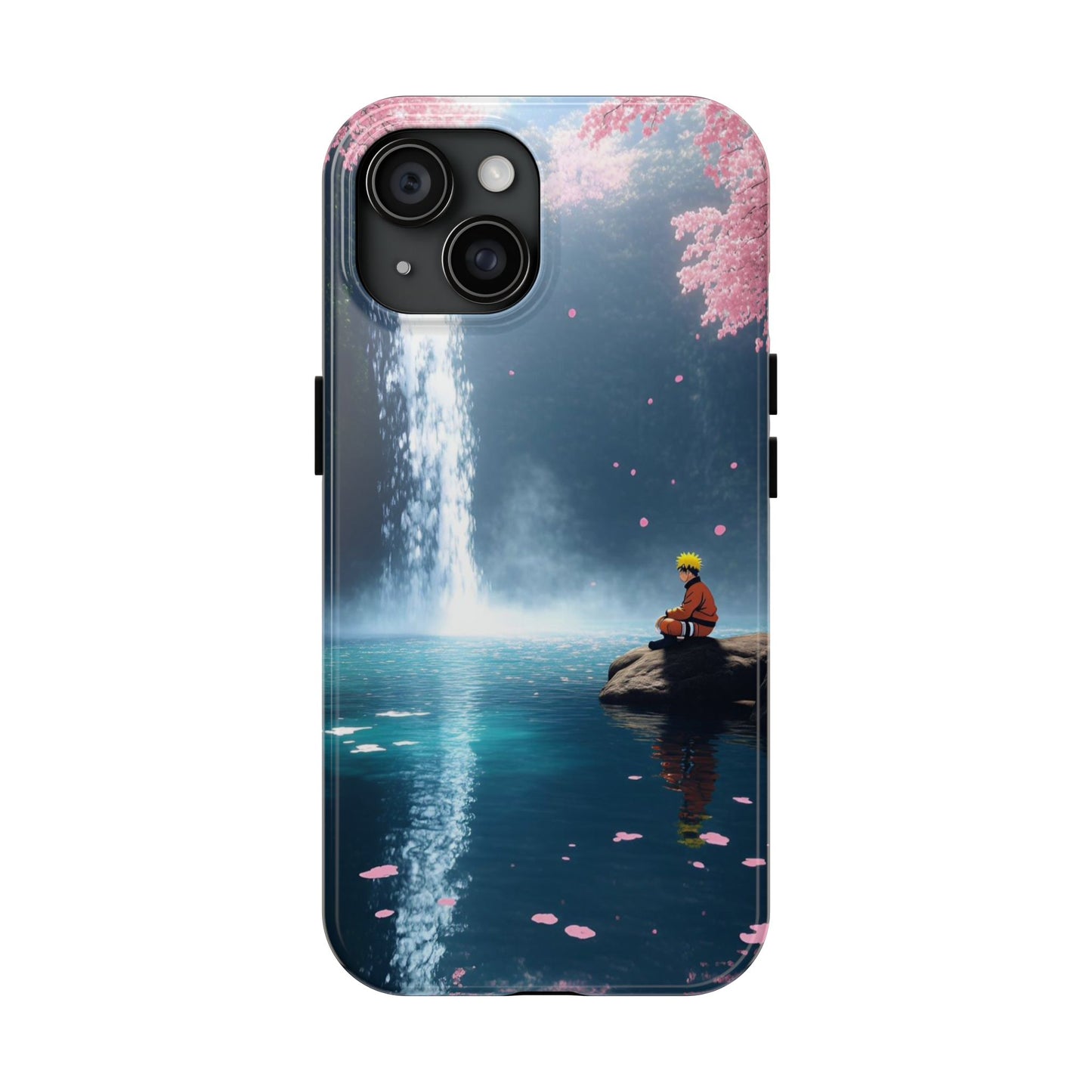 Naruto Scenic Tough Phone Case — Waterfall Meditation Anime Cover