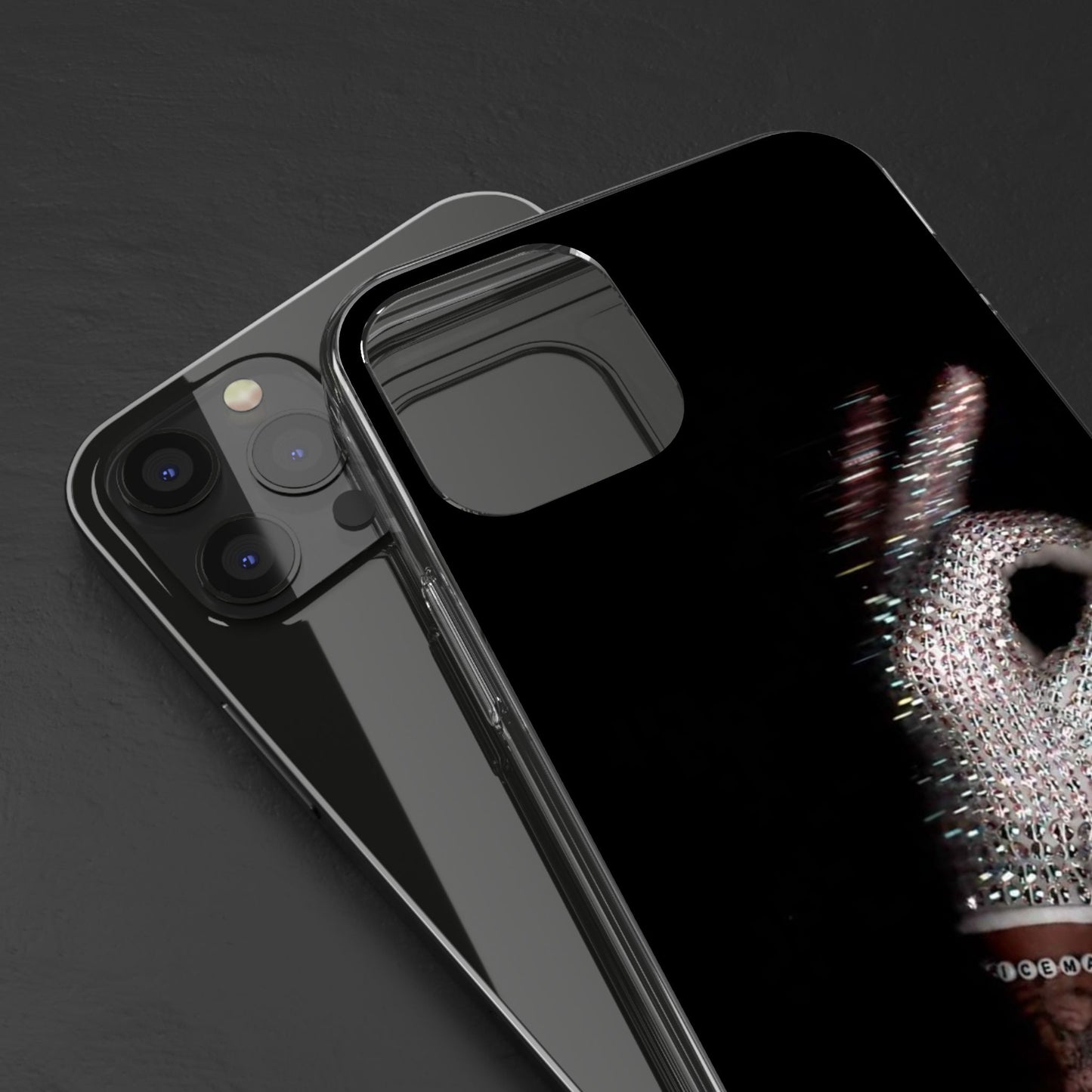 Diamond Glove OK Hand Clear Phone Case