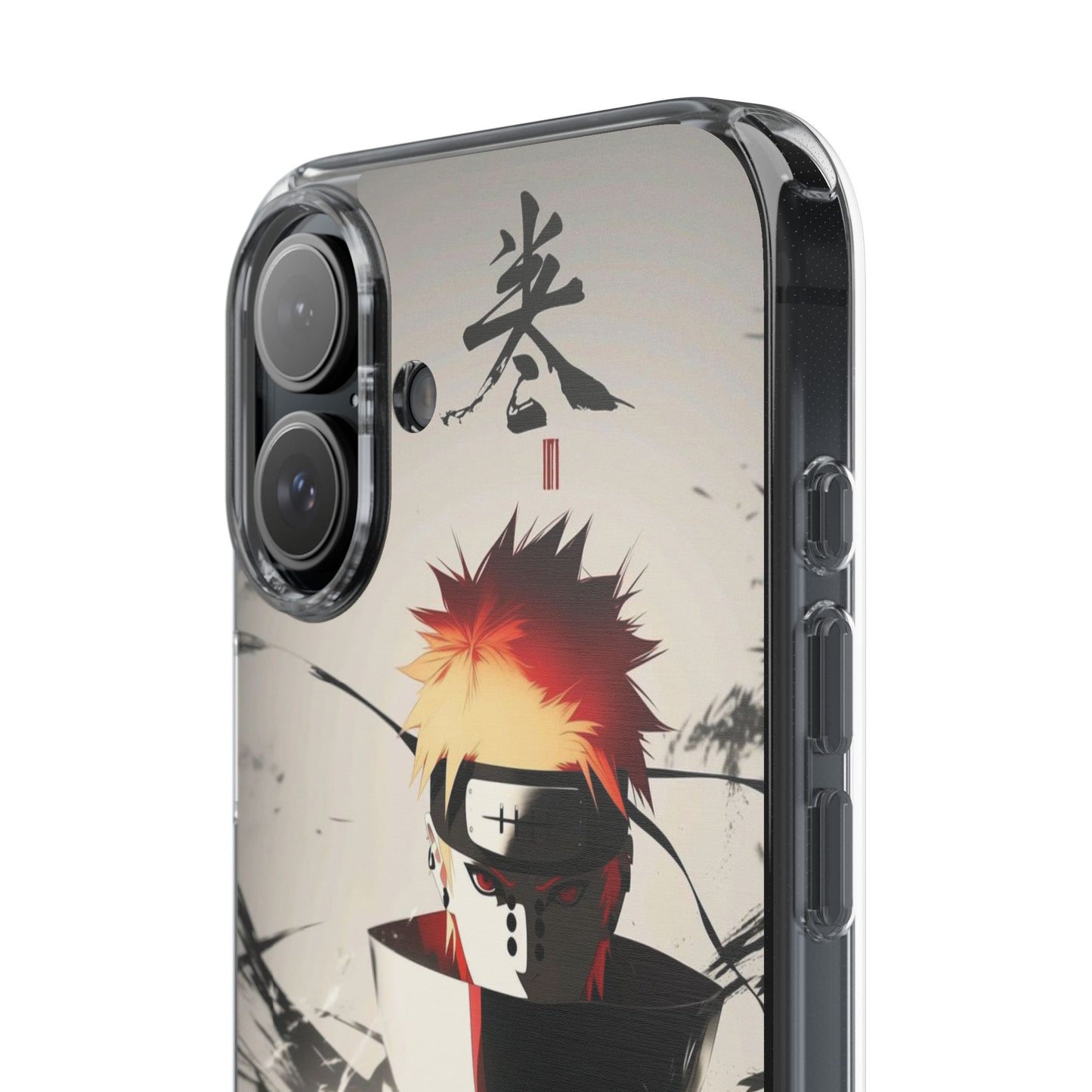 Clear Impact-Resistant Phone Case — Anime Akatsuki Shadow Design