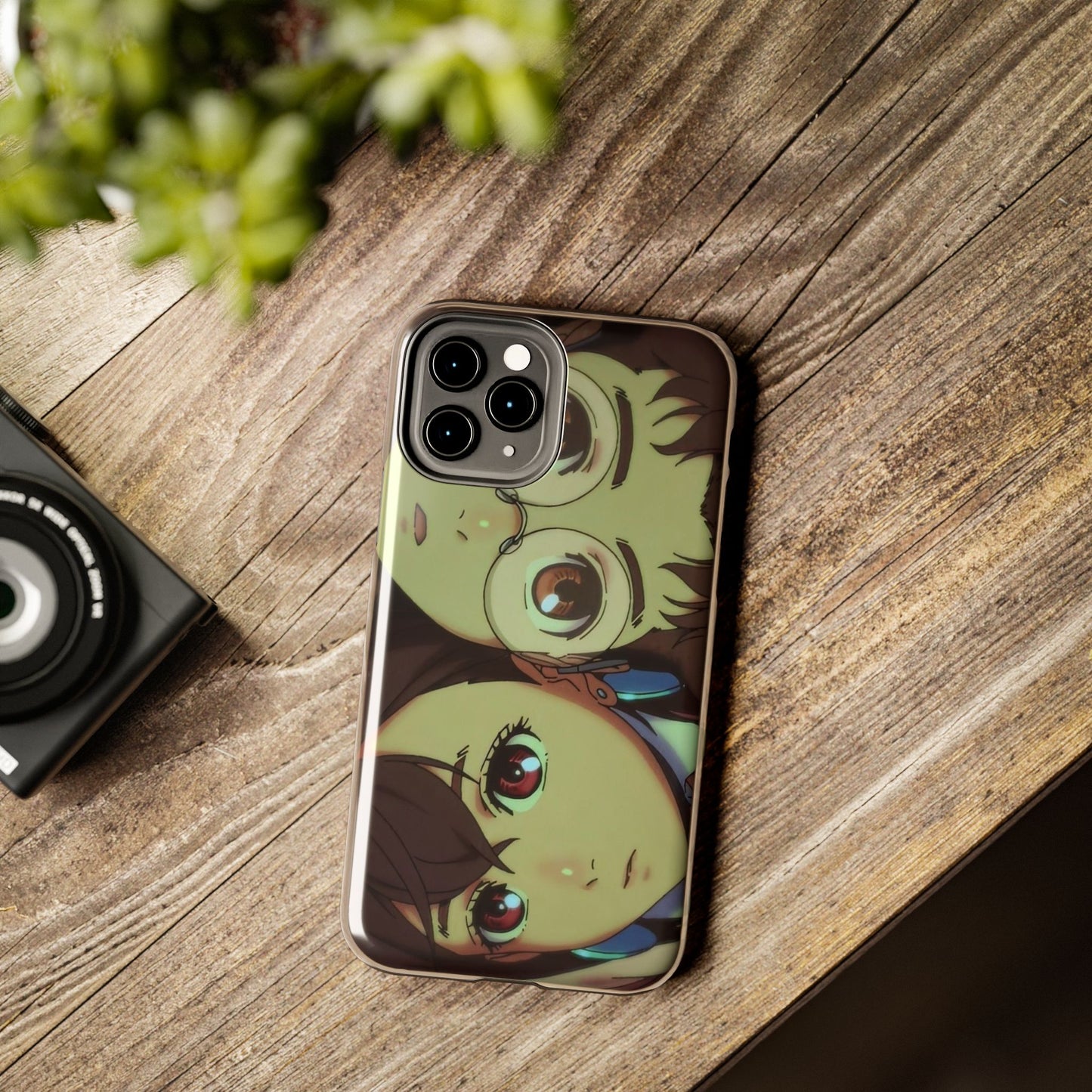 Anime Duo Tough Phone Case — Cute Chibi Sisters Protective Cover