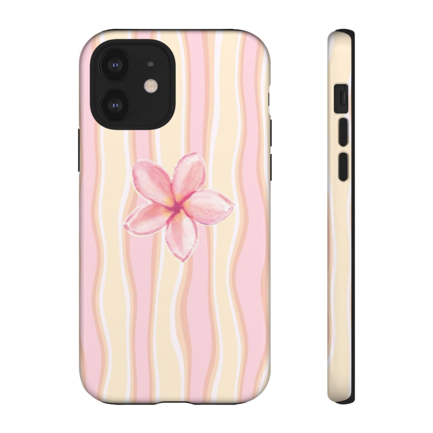 Pink Plumeria Phone Case - Tropical Floral Tough Phone Case