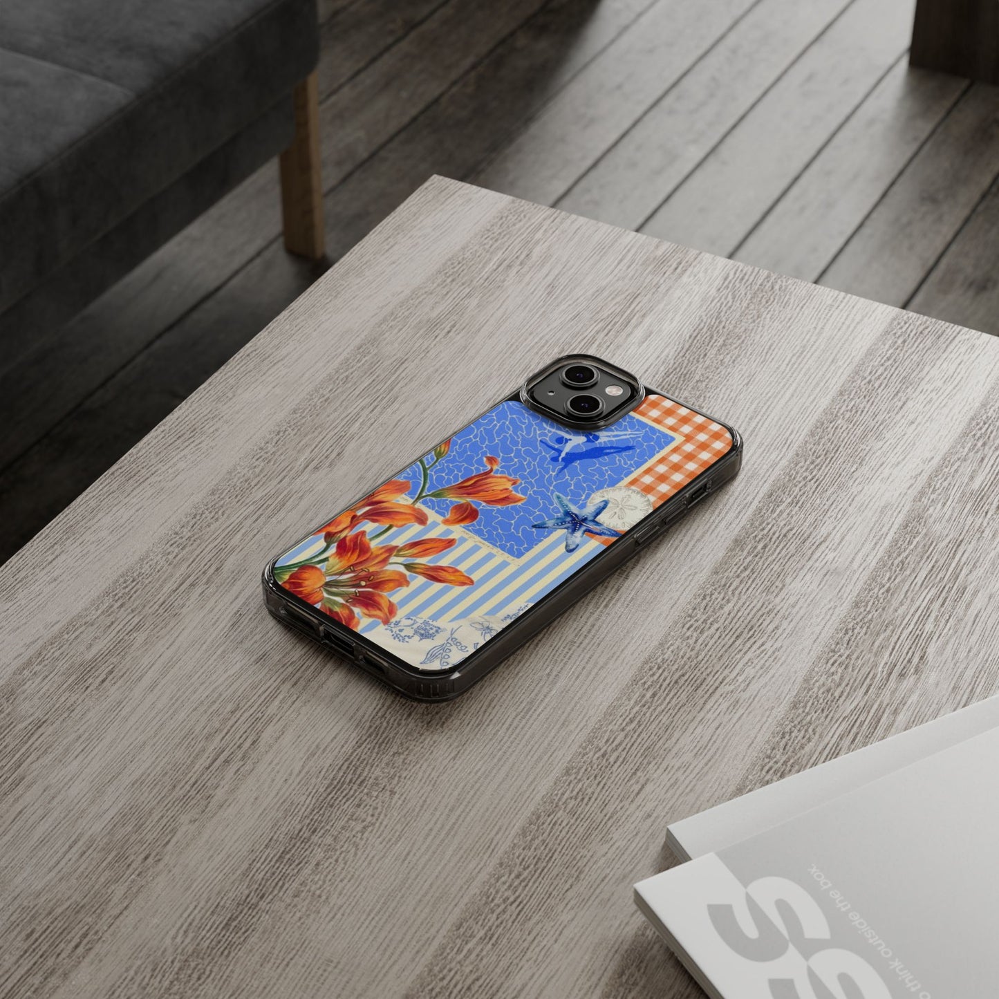 Floral Patchwork Clear Impact-Resistant Phone Case