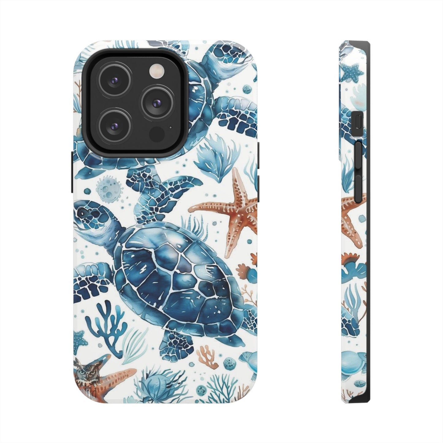 Sea Turtle Tough Phone Case — Blue Ocean Marine Life Protective Cover