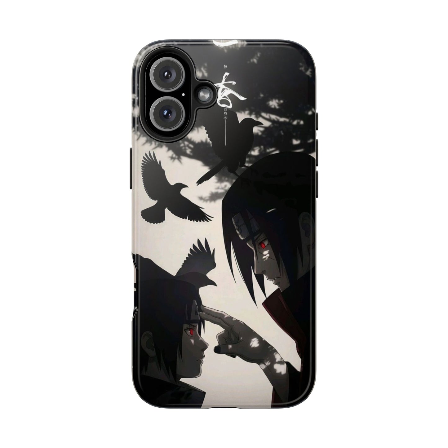 Anime Raven Silhouette Phone Case — Dark Red Eye Tough Protective Case