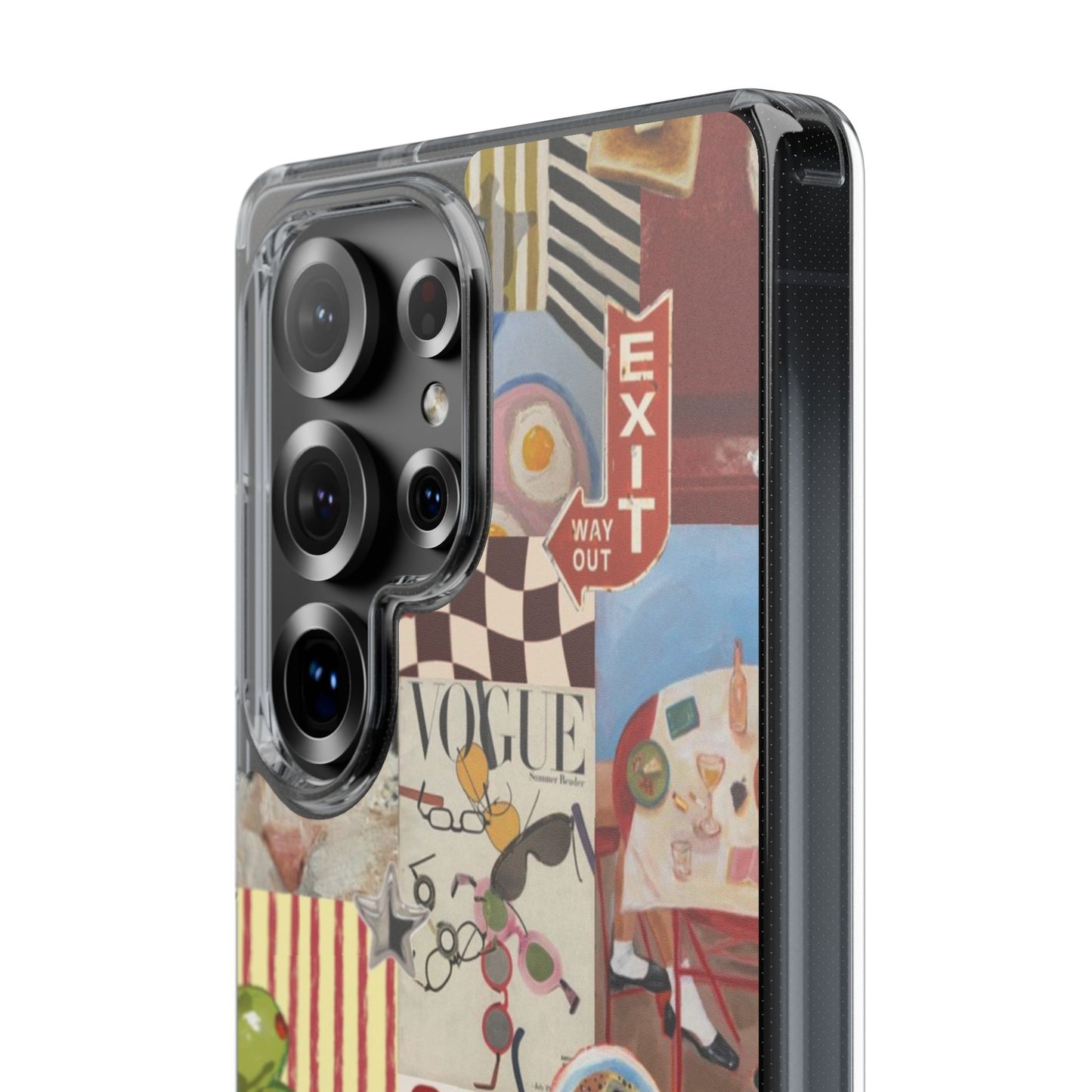 Collage Vintage Aesthetic Clear Impact-Resistant Phone Case