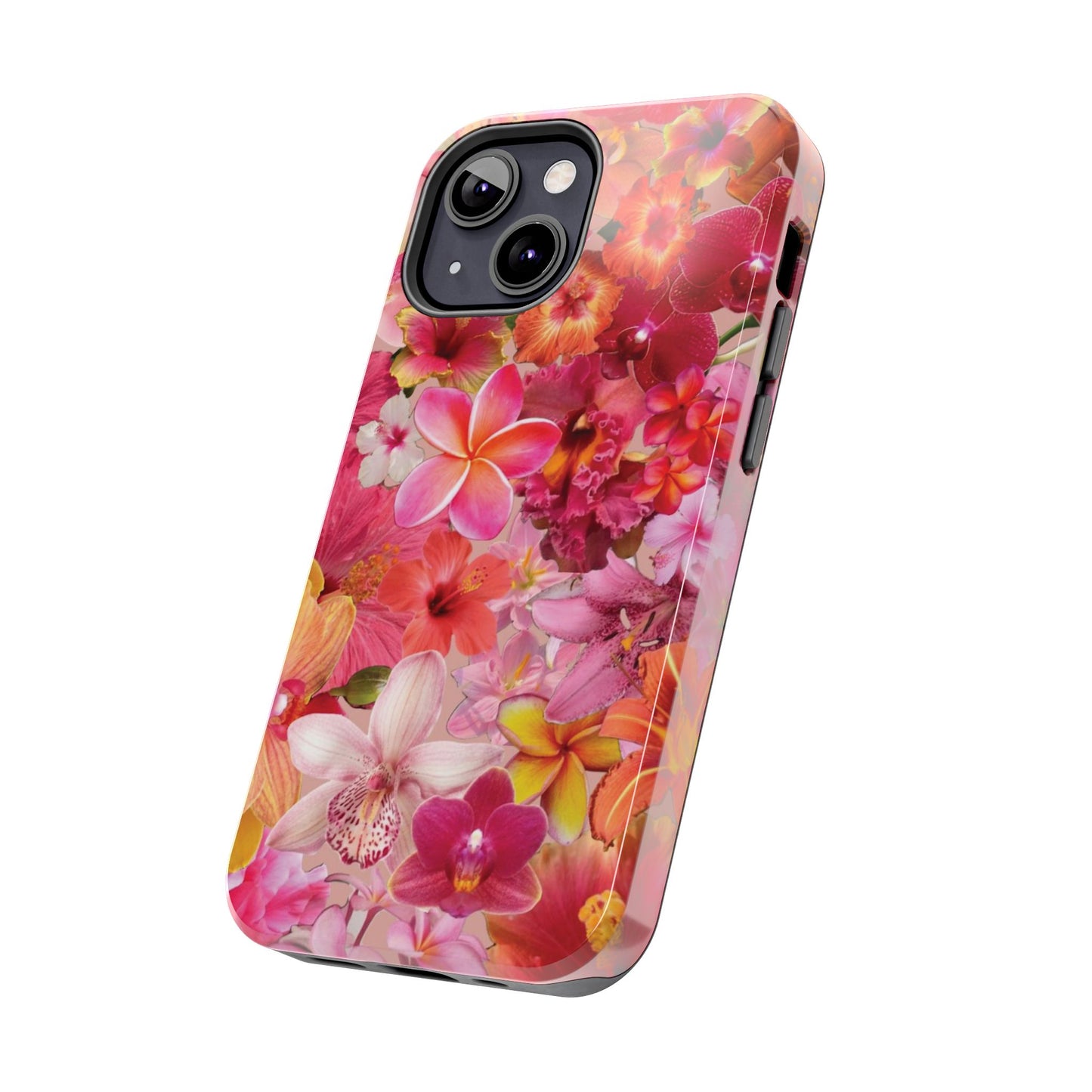 Tough Phone Case — Pink Tropical Floral Orchids Phone Cover