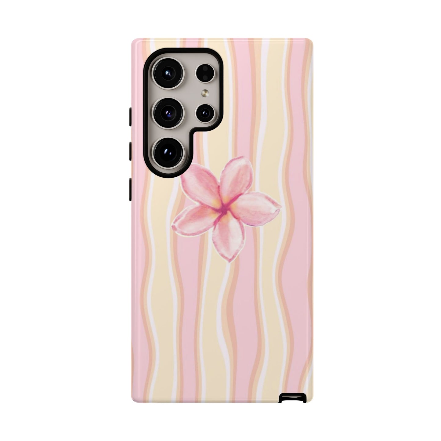 Pink Plumeria Phone Case - Tropical Floral Tough Phone Case