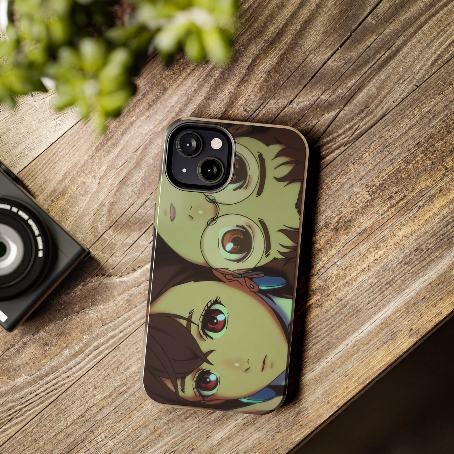 Anime Duo Tough Phone Case — Cute Chibi Sisters Protective Cover