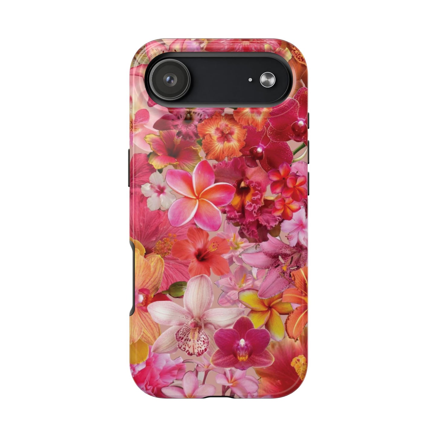 Tough Phone Case — Pink Tropical Floral Orchids Phone Cover