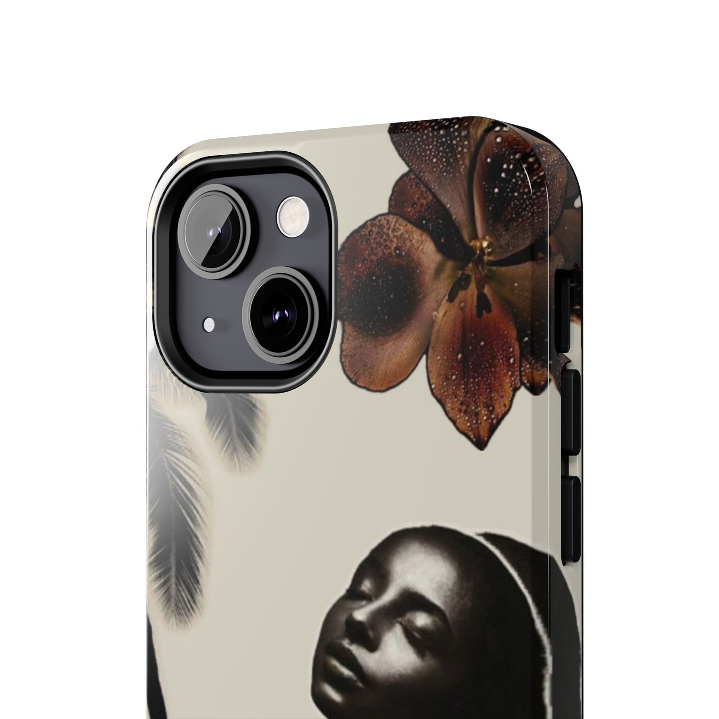 Tough Phone Case — "Peacefulness" Artistic Black Woman Floral Design