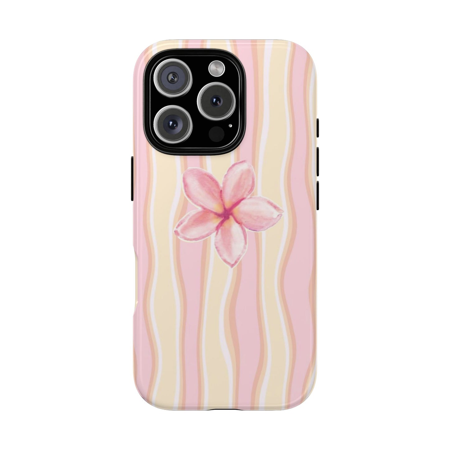 Pink Plumeria Phone Case - Tropical Floral Tough Phone Case
