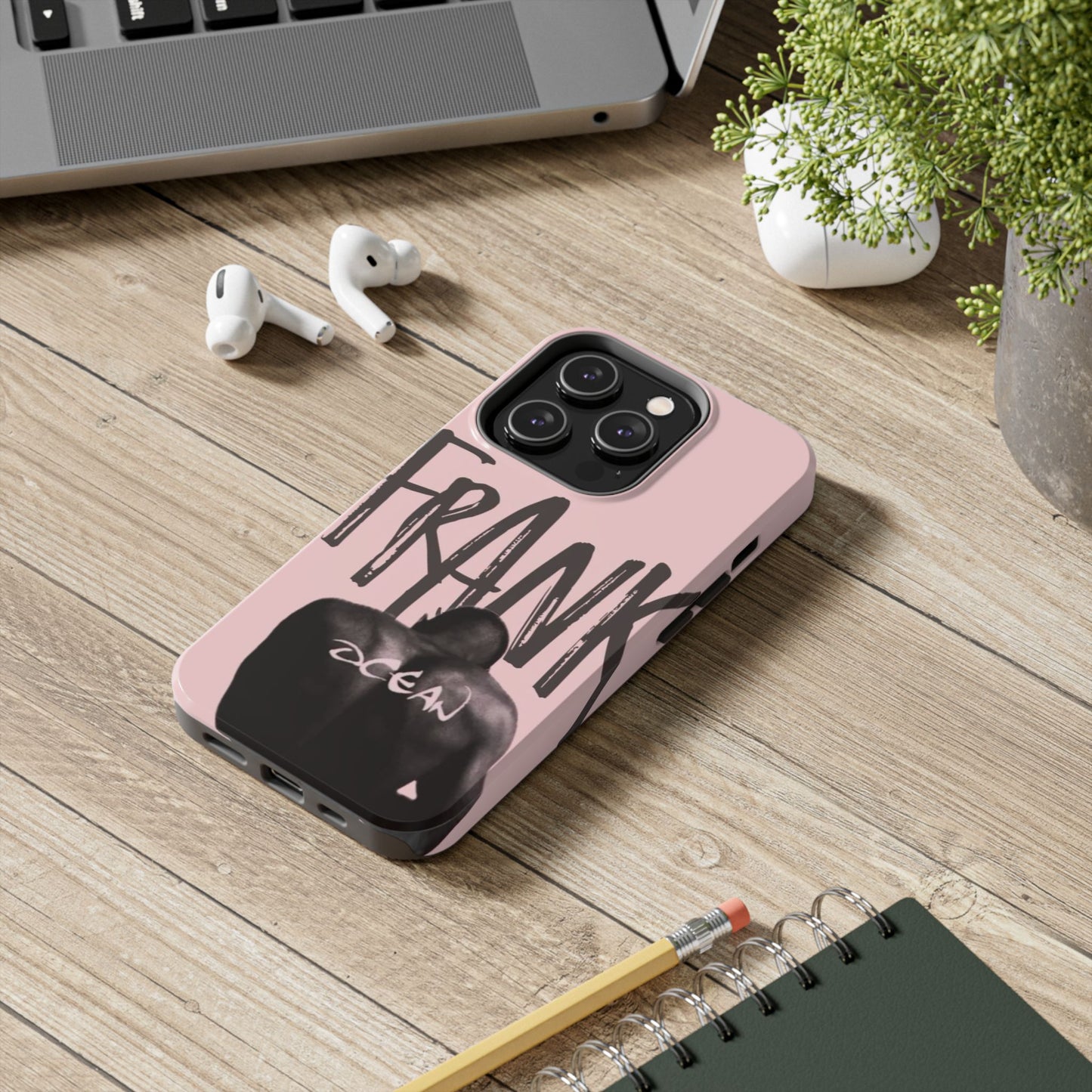 Frank Ocean Tough Phone Case — Pink Back Silhouette Design