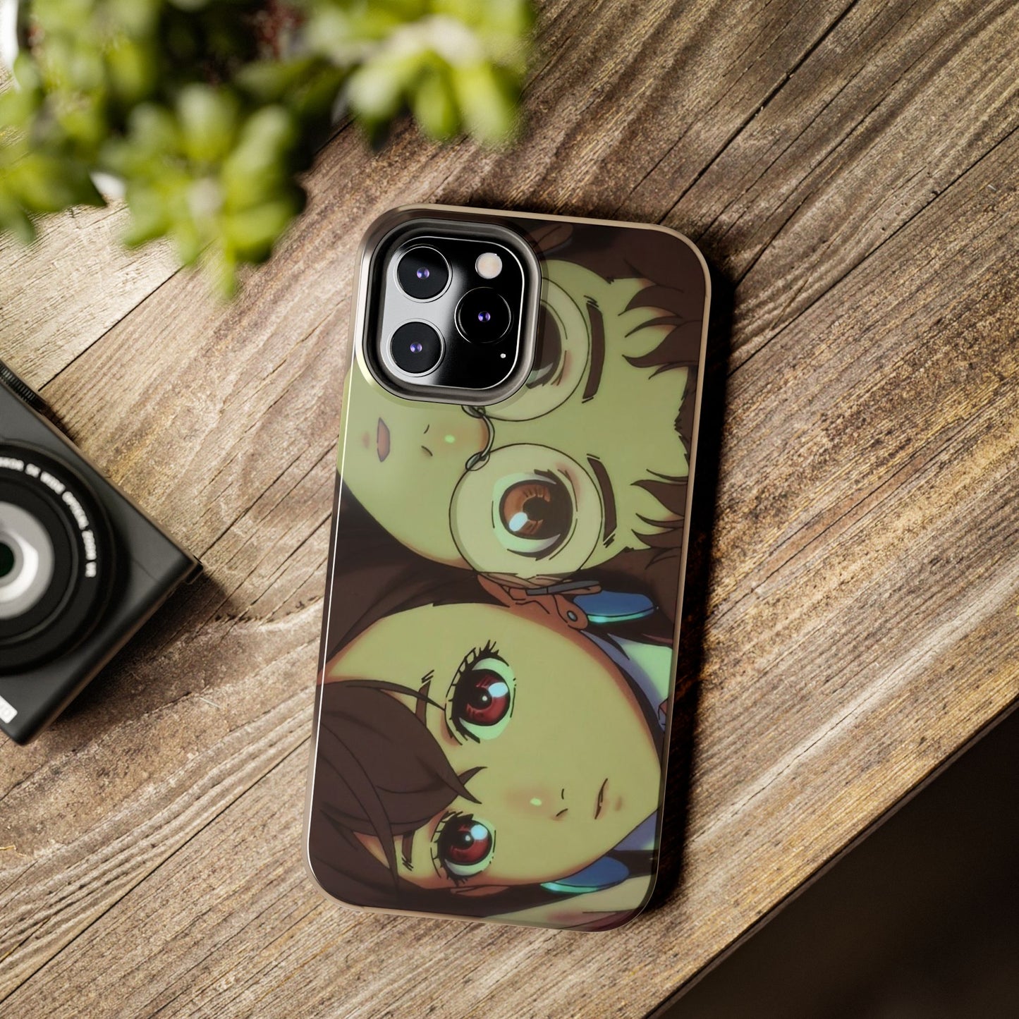 Anime Duo Tough Phone Case — Cute Chibi Sisters Protective Cover