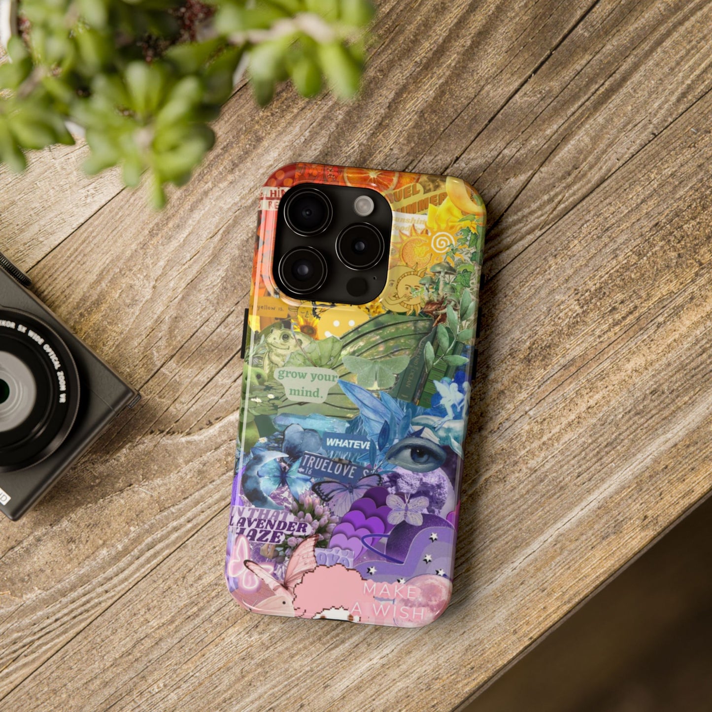 Collage Art Phone Case — 'Grow Your Mind' Lavender Haze Tough Case