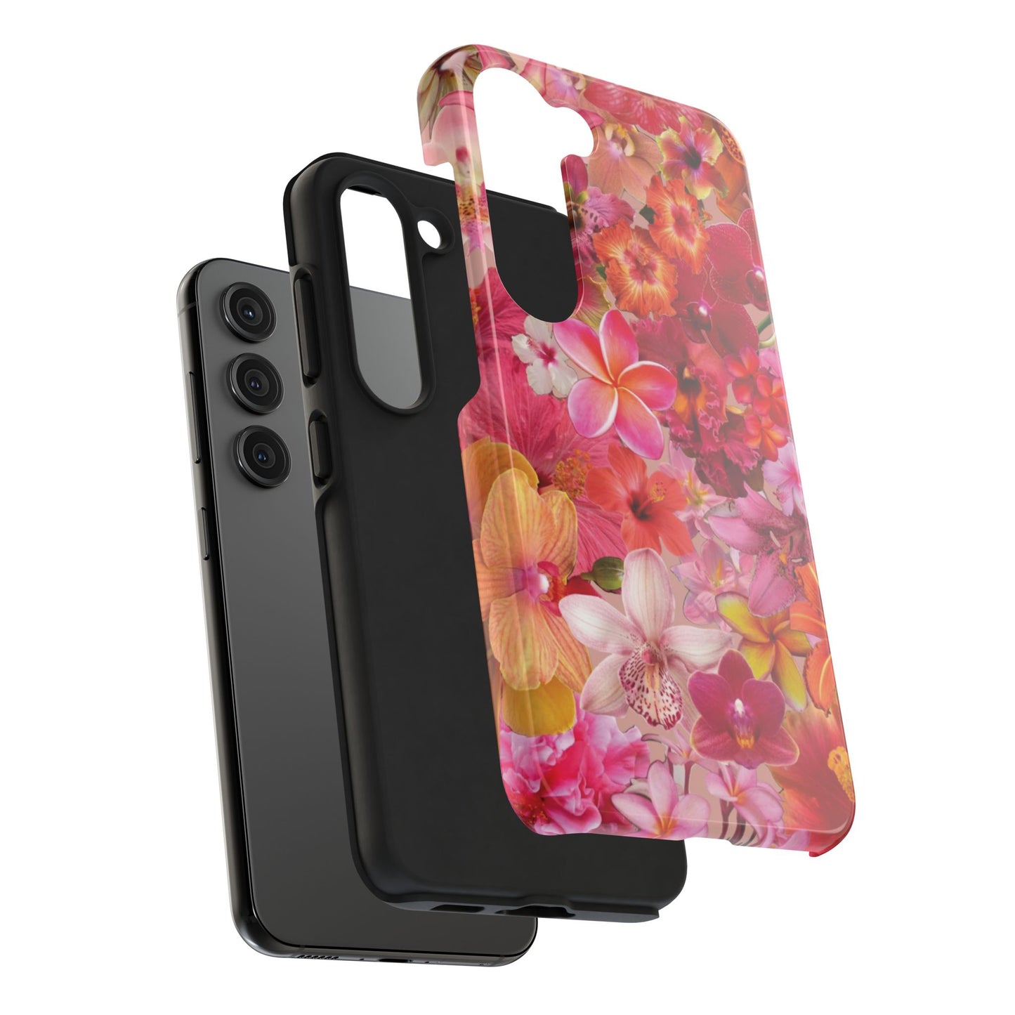 Tough Phone Case — Pink Tropical Floral Orchids Phone Cover